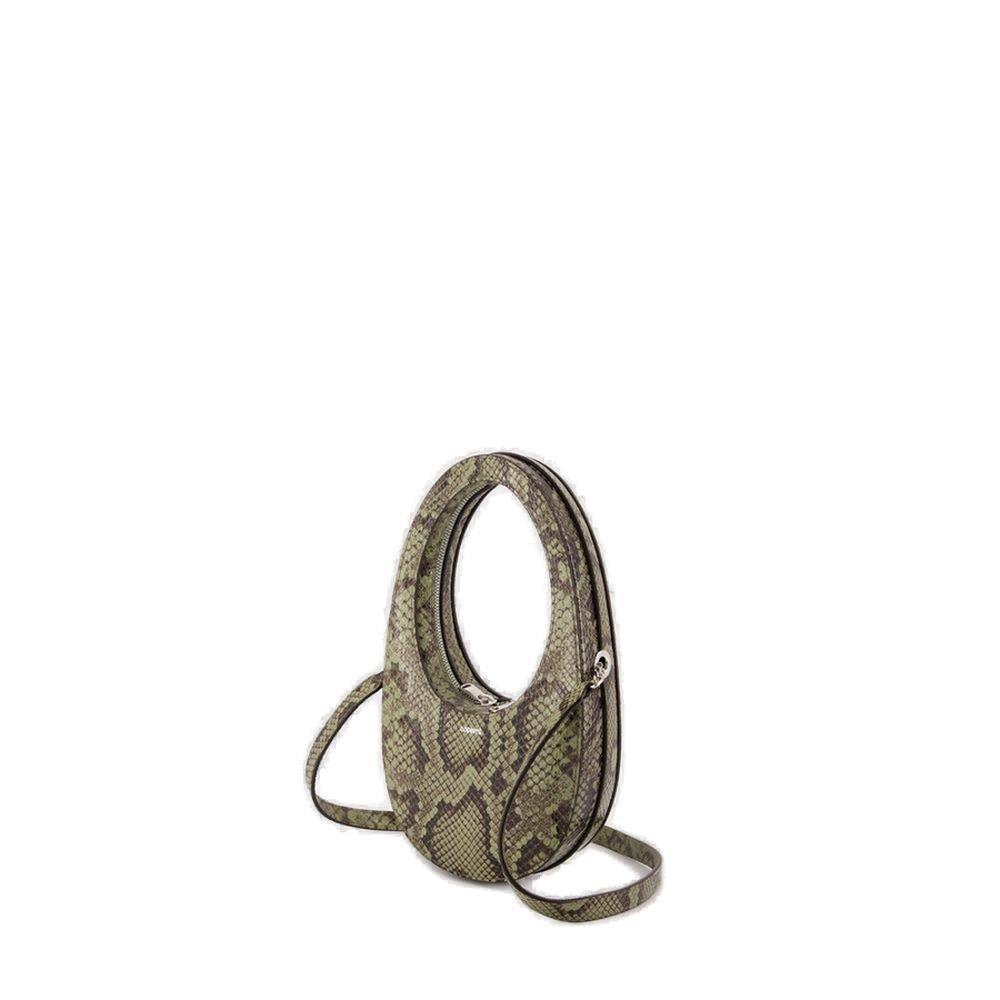 Shop Coperni Embossed Zipped Mini Tote Bag In Green