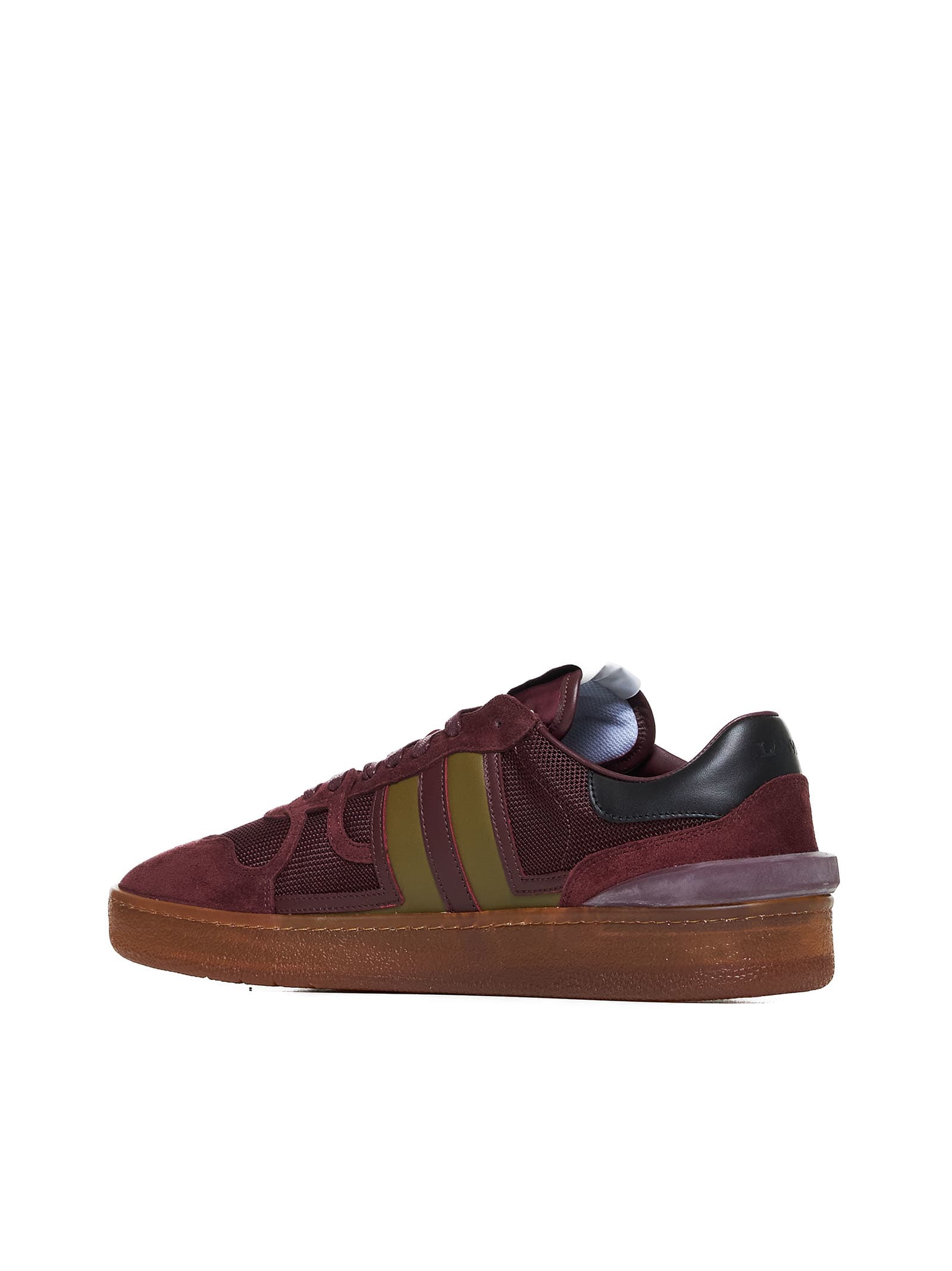 Shop Lanvin Sneakers In Burgundy/green