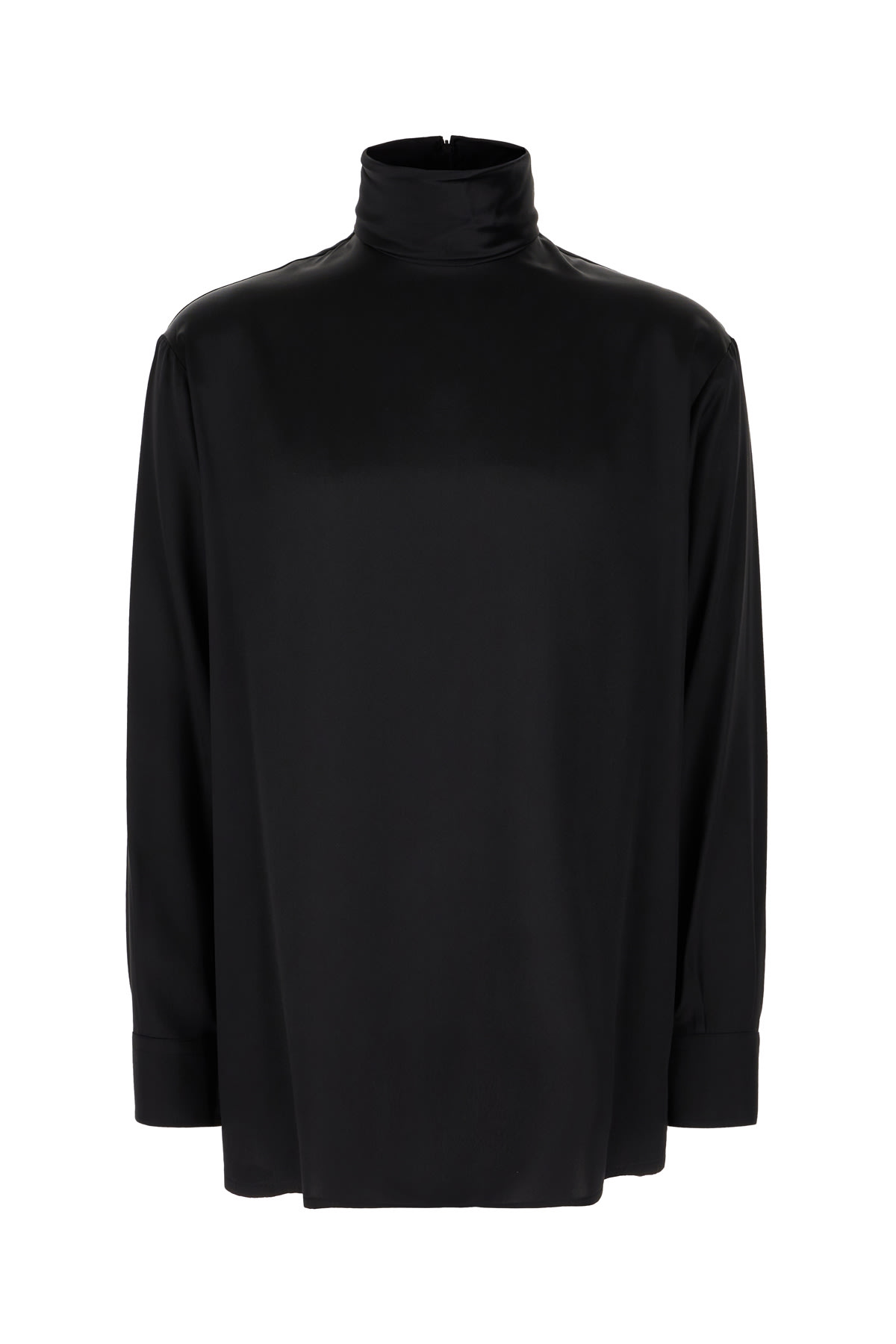 Dolce & Gabbana Black Silk Top In Nero