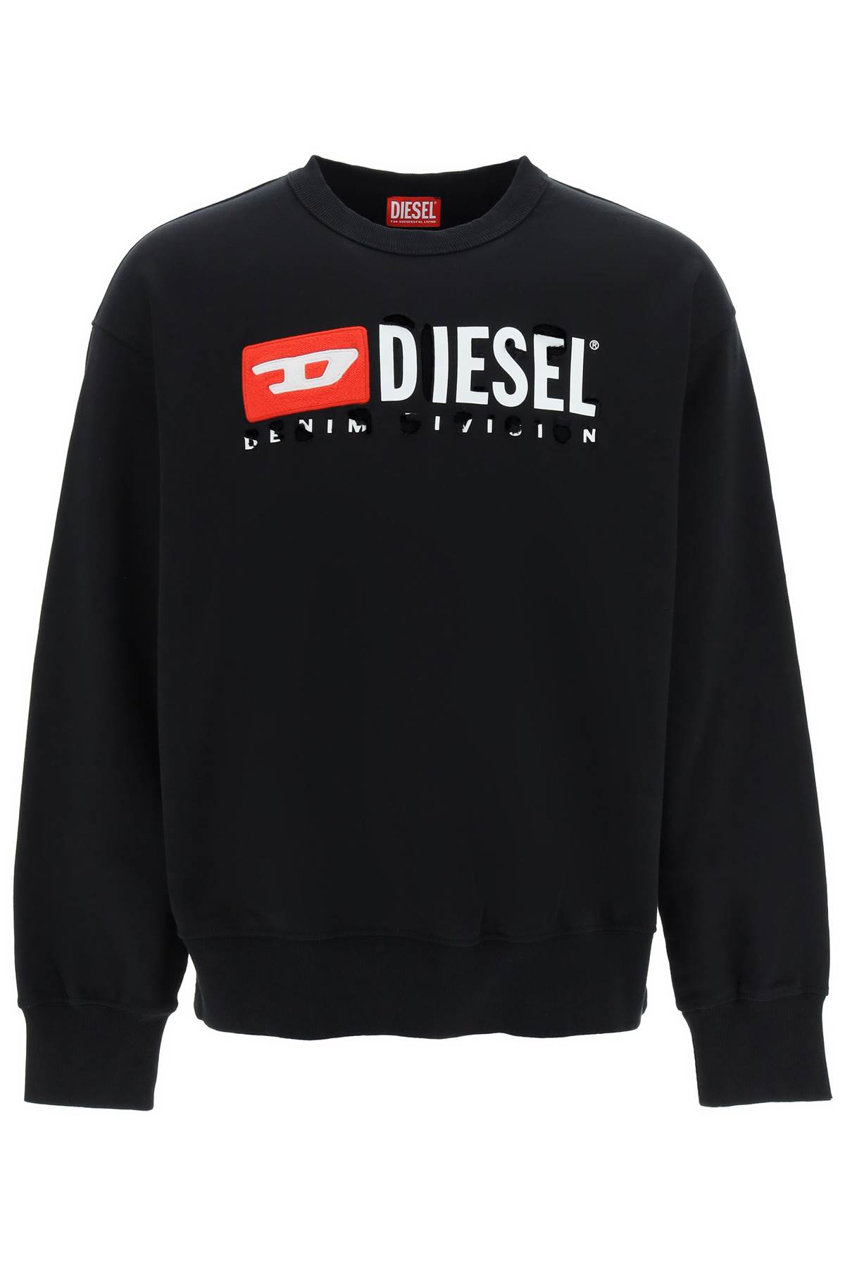 DIESEL DESTROYED LOGO SWEATSHIRT