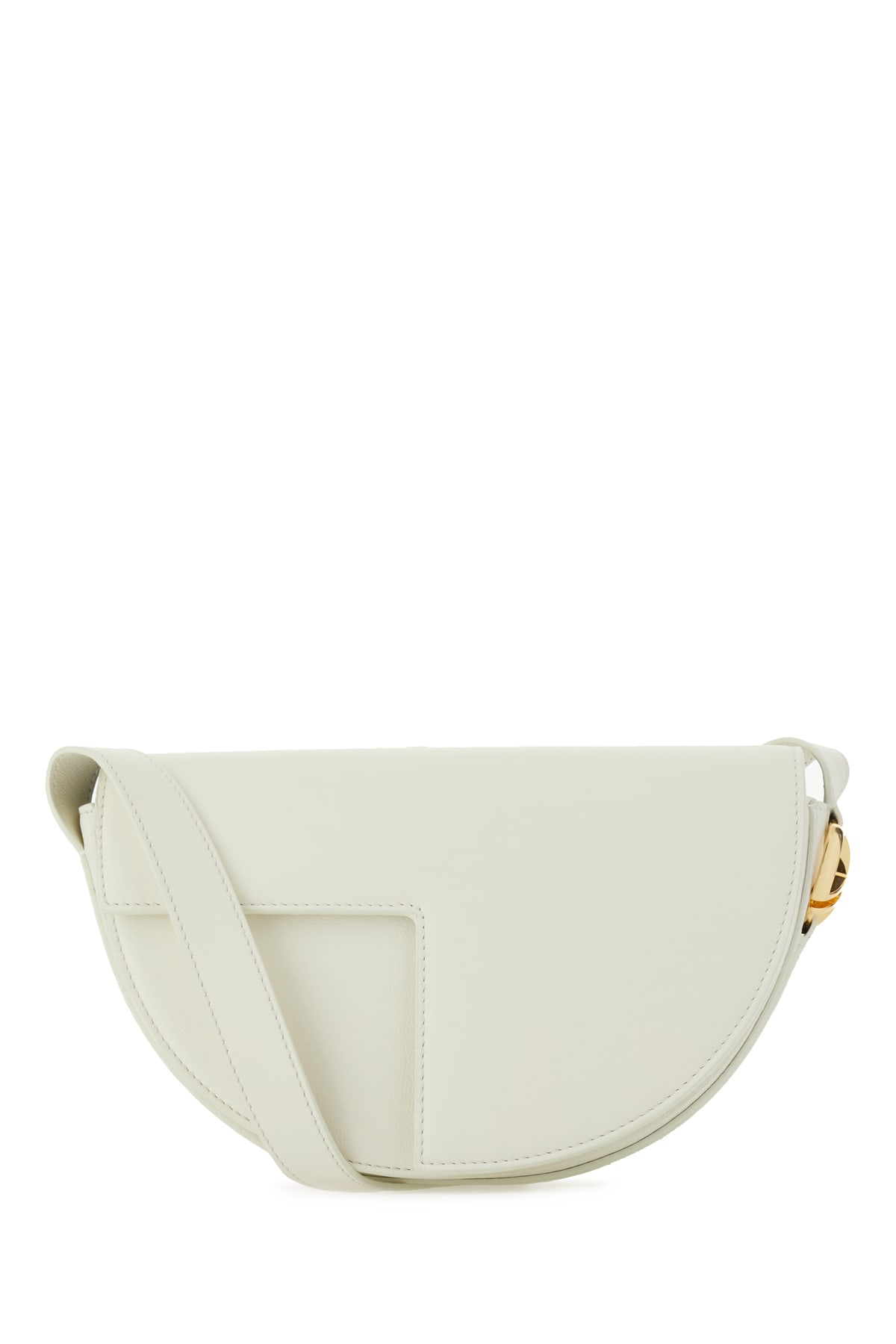 Shop Patou Ivory Leather Crossbody Bag In 009a