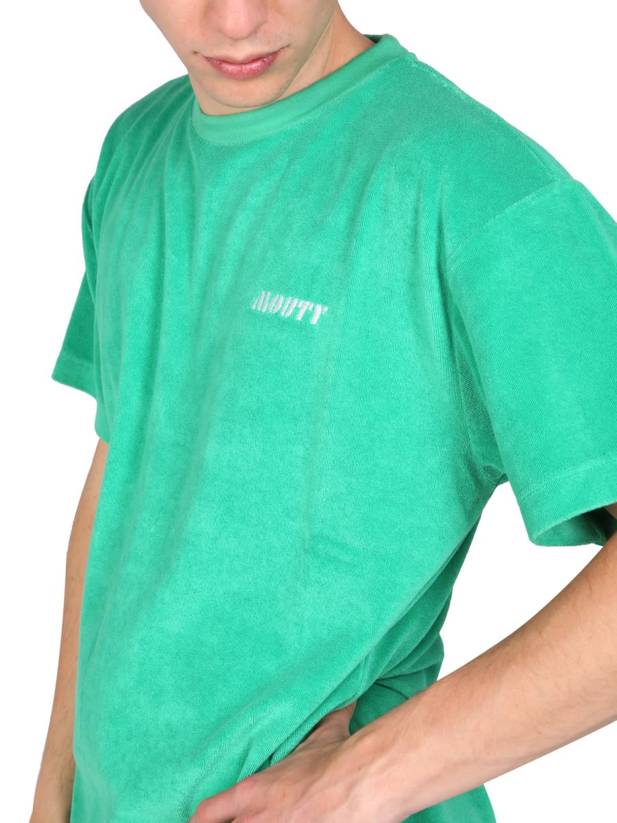 Shop Mouty Terry T-shirt In Green