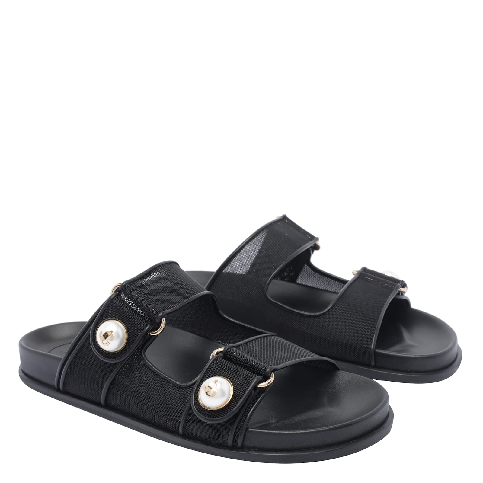 Jimmy Choo Fayence Sandals In Black