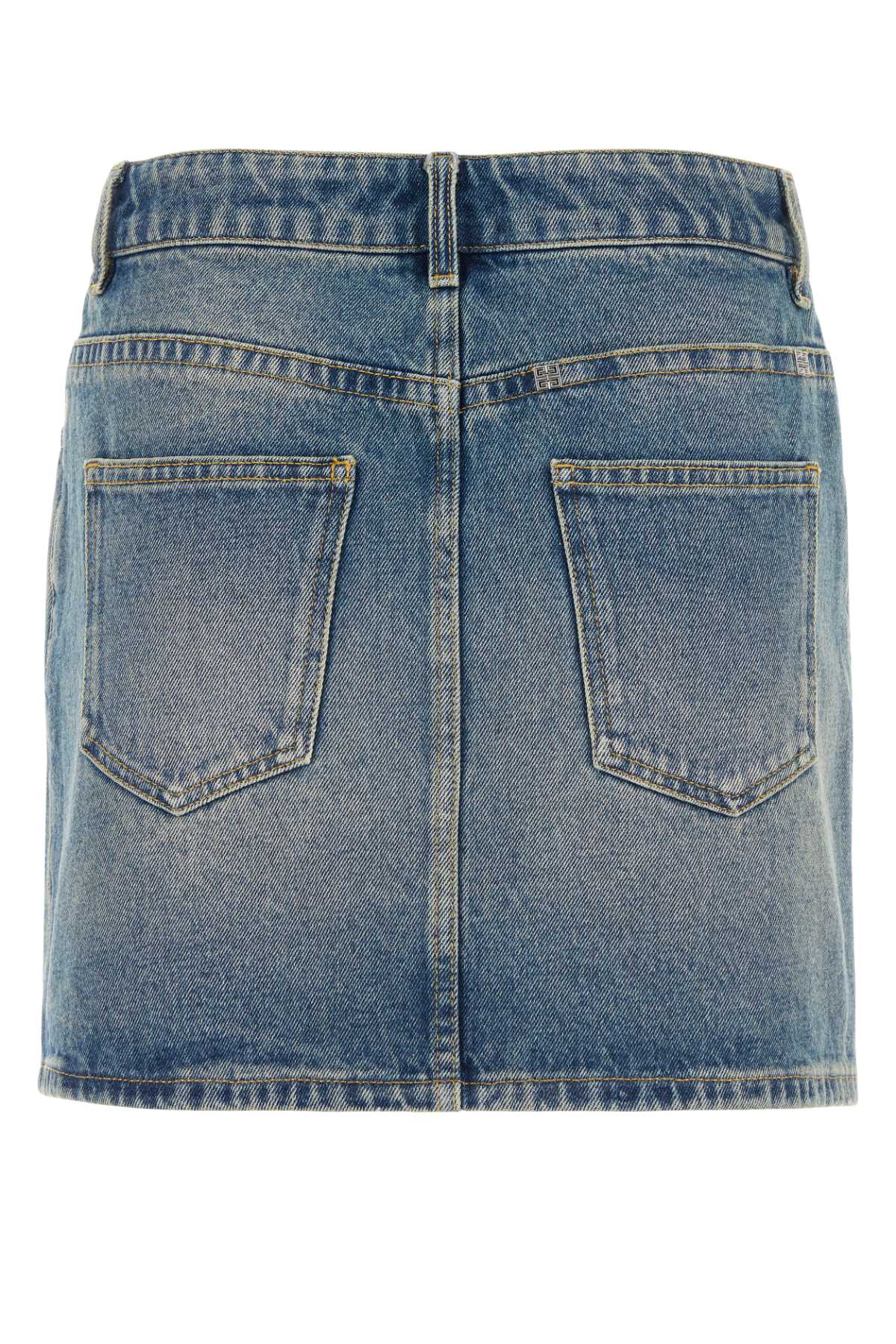 Givenchy Denim Mini Skirt In Mediumblue