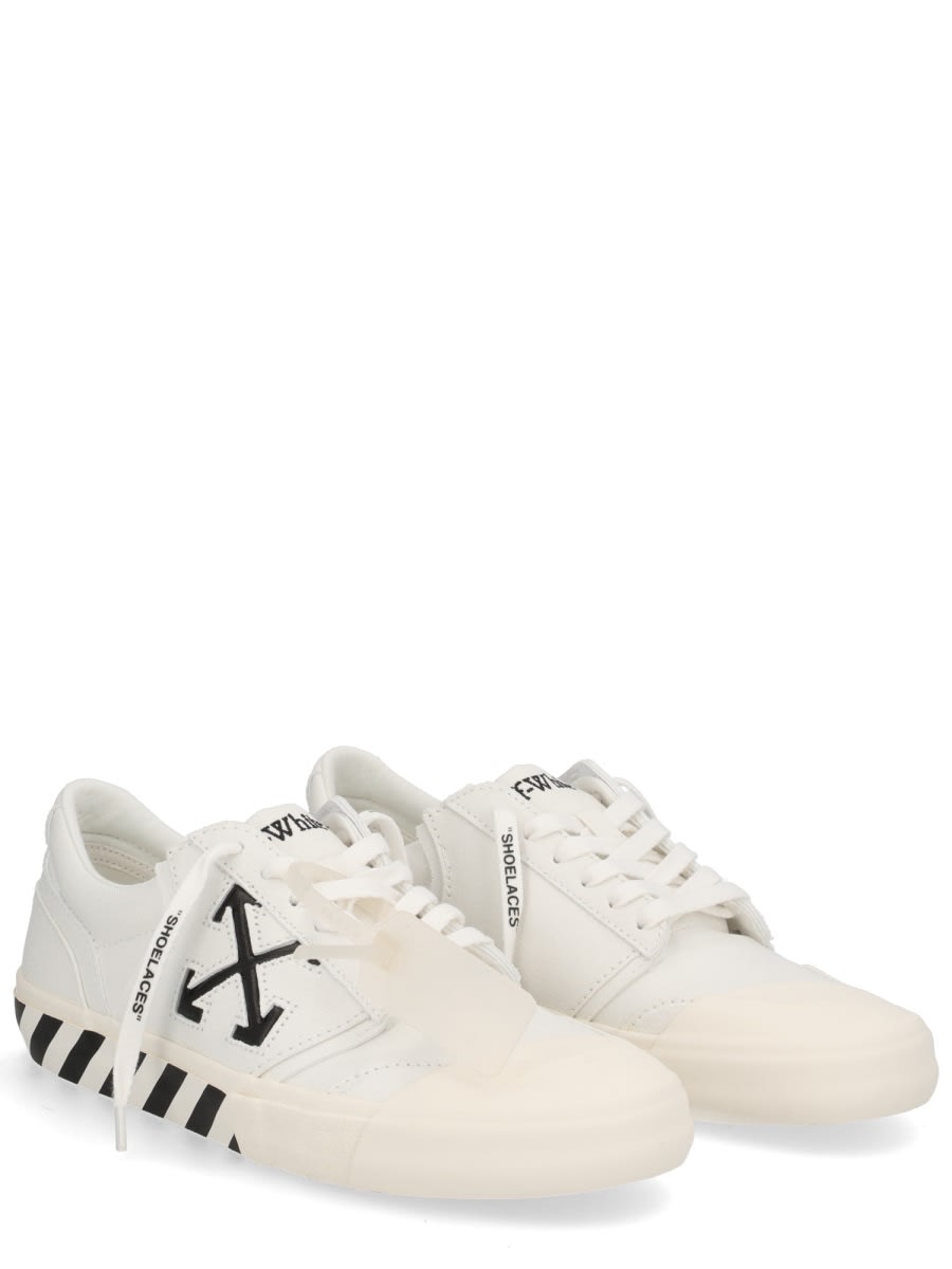 Off-white Low-top Sneakers With Graphic Arrow Detailing In White