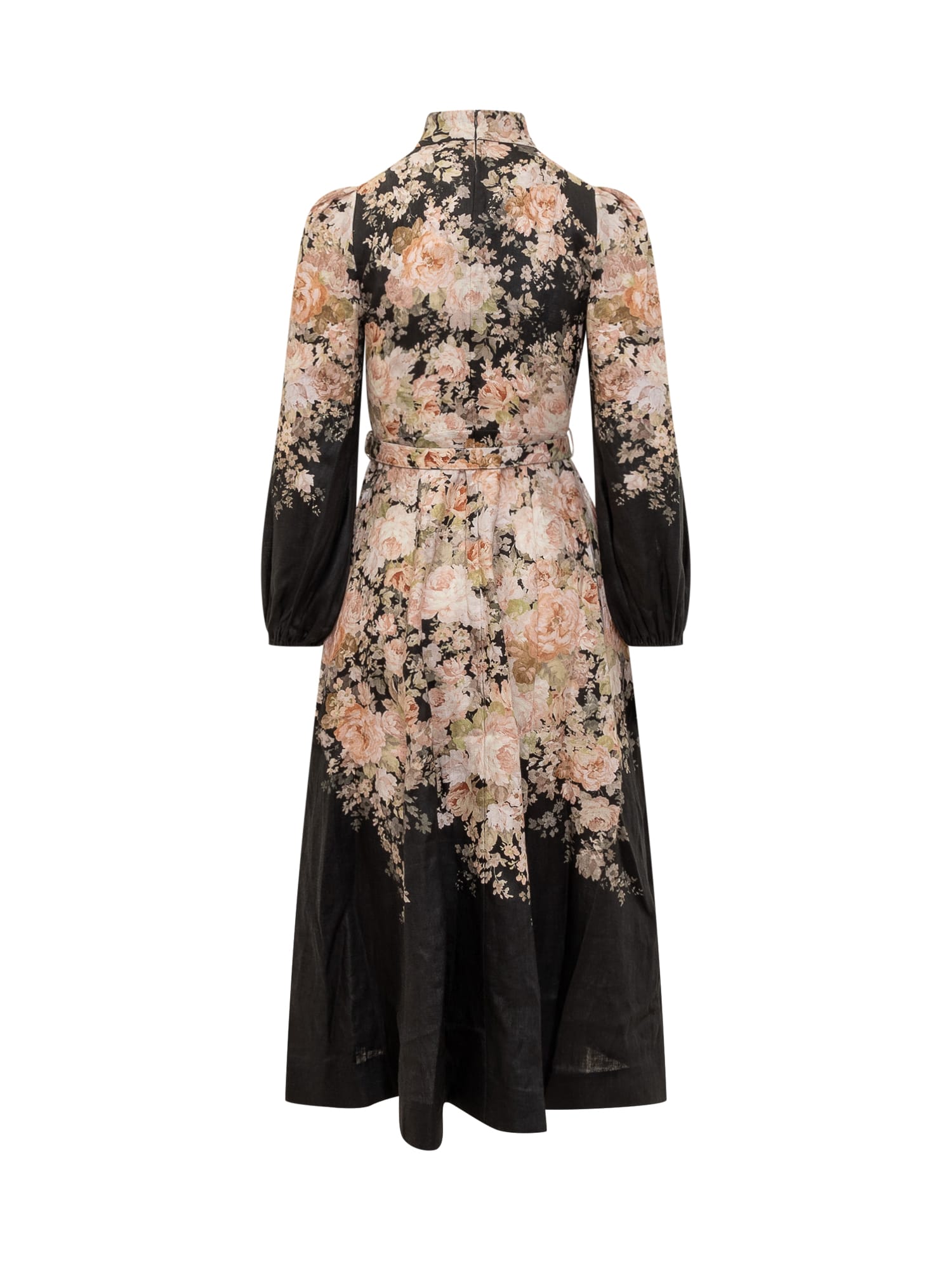 Shop Zimmermann Dress In Black Rococo Floral