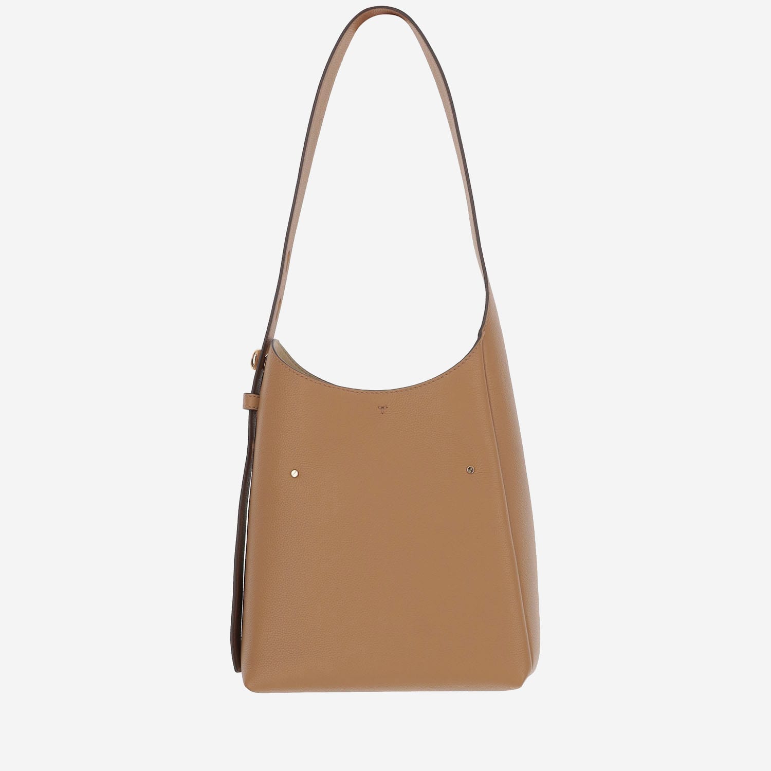 Tory Burch Light Brown Leather Hobo Romy Small Shoulder Bag In Nude