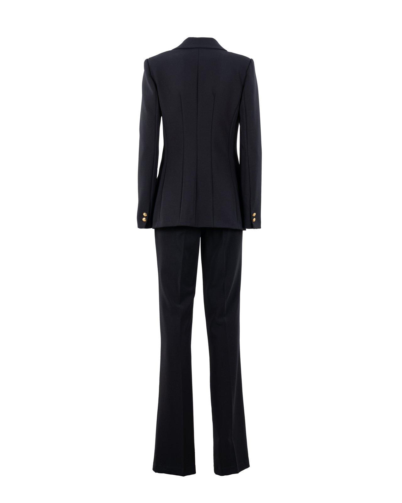 Shop Elisabetta Franchi Stretched Crepe Suit In Nero