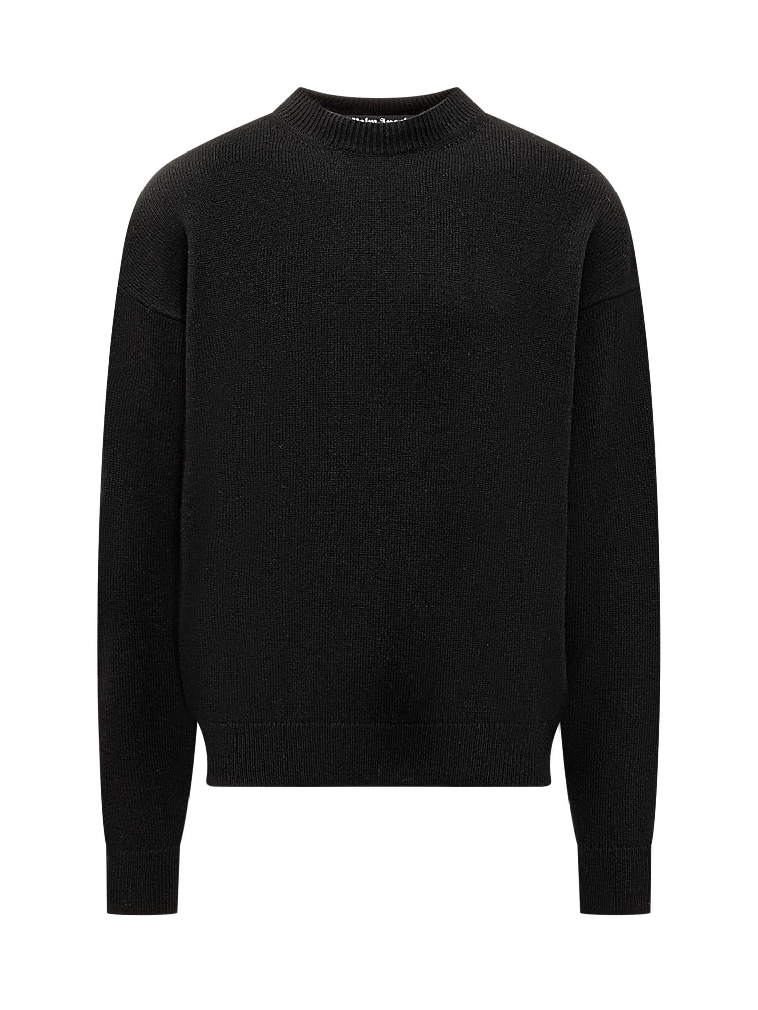 Shop Palm Angels Sweater With Pa Monogram In Black Off White