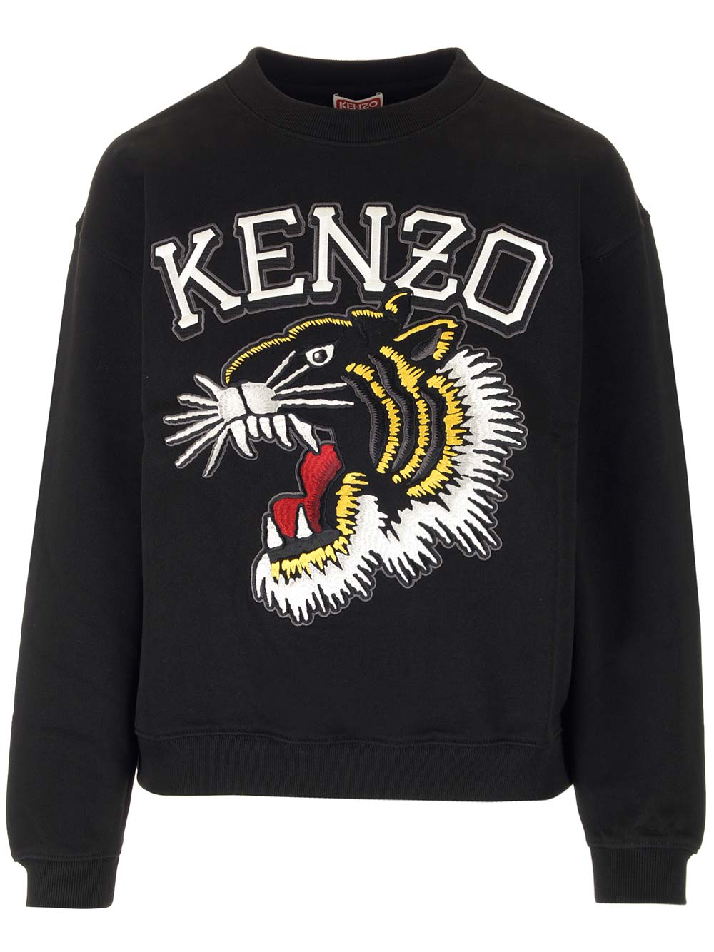 Shop Kenzo Tiger Sweatshirt In Nero/fantasia