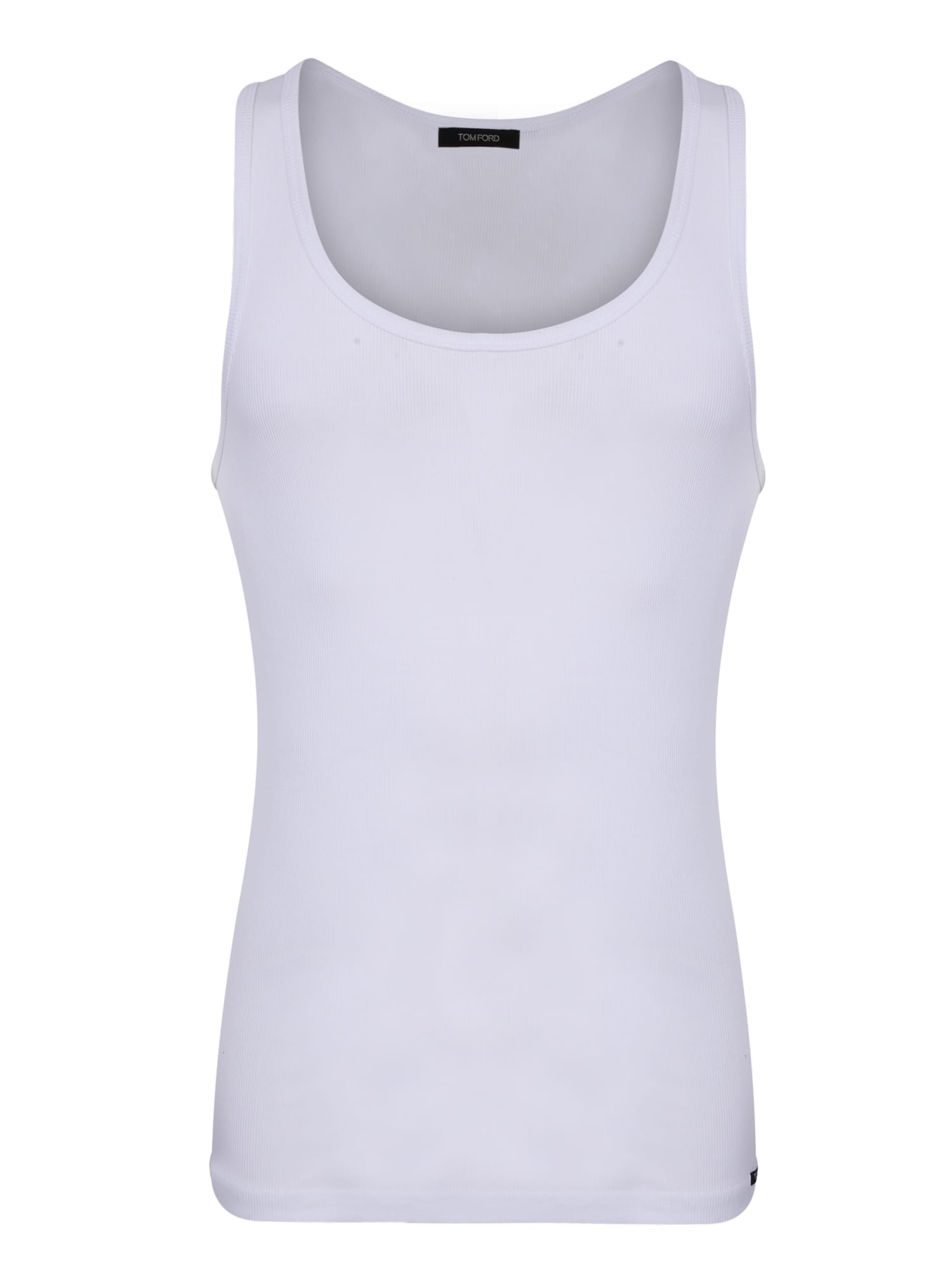 Shop Tom Ford White Ribbed Modal Tank Top