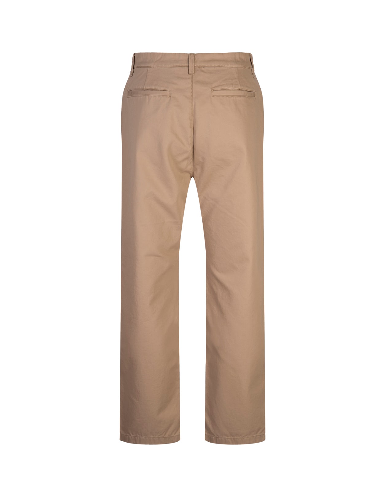 Shop Palm Angels Beige Chino Trousers With Logo In Brown