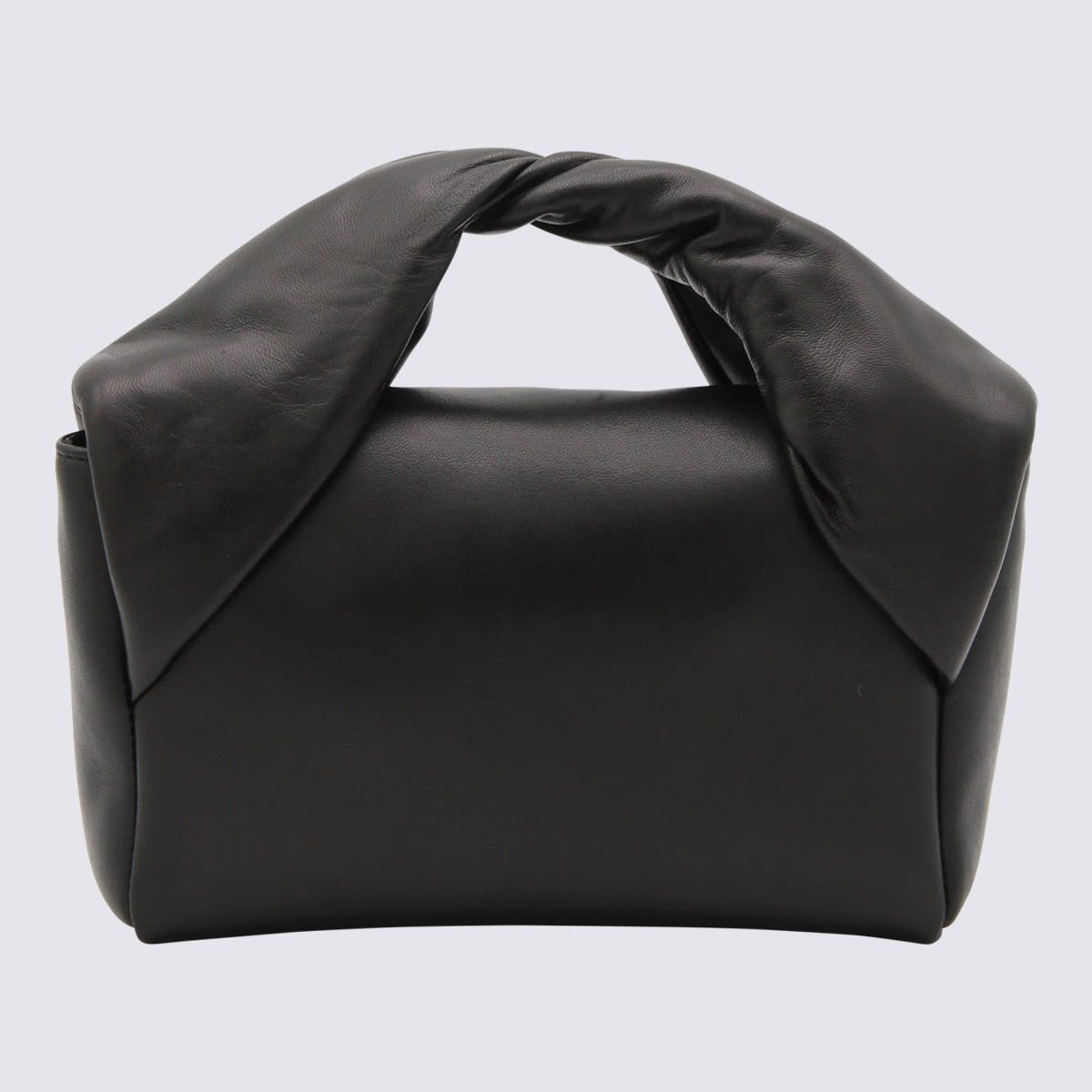 Shop Jw Anderson Black Leather Twister Midi Crossbody Bag