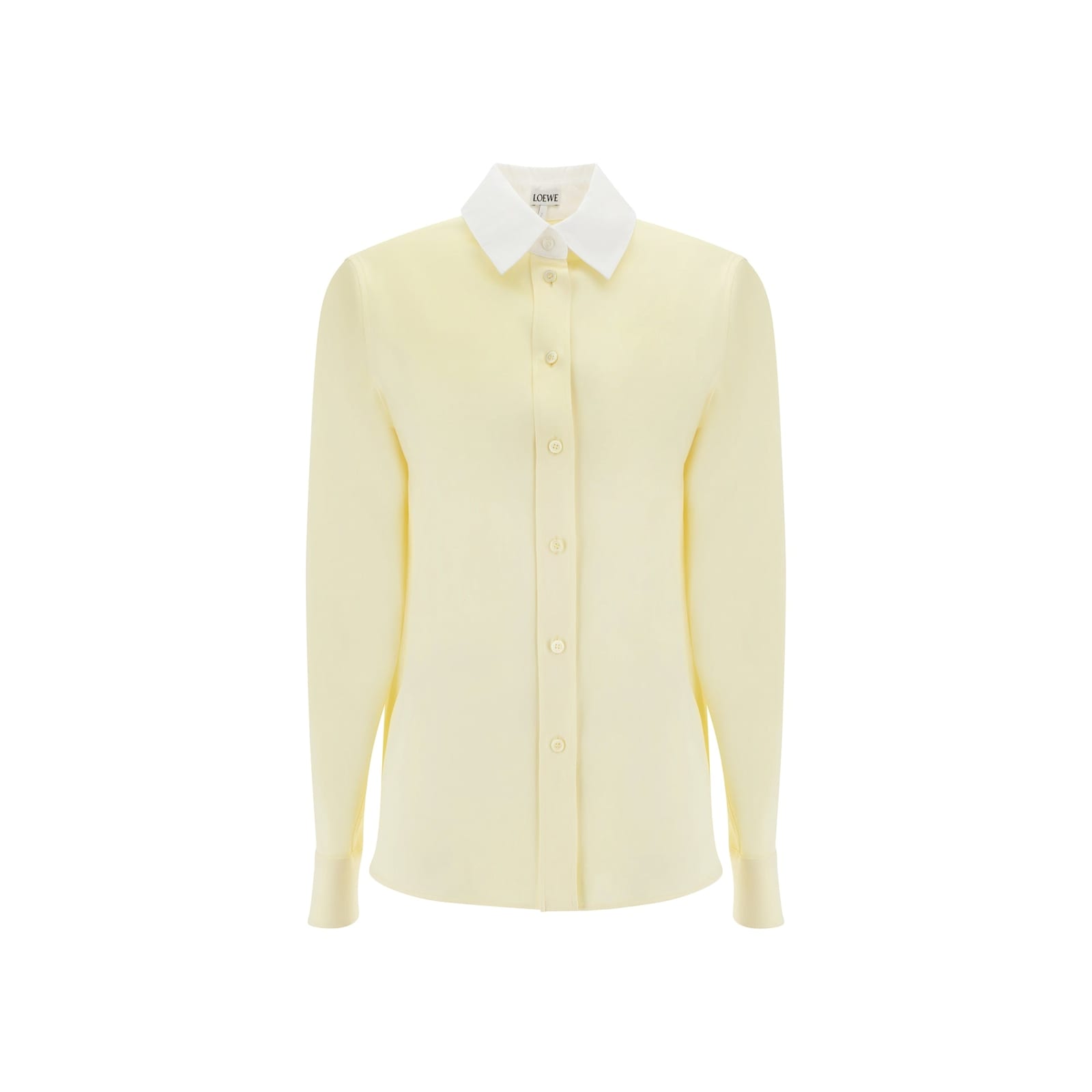 Shop Loewe Silk Shirt In Yellow
