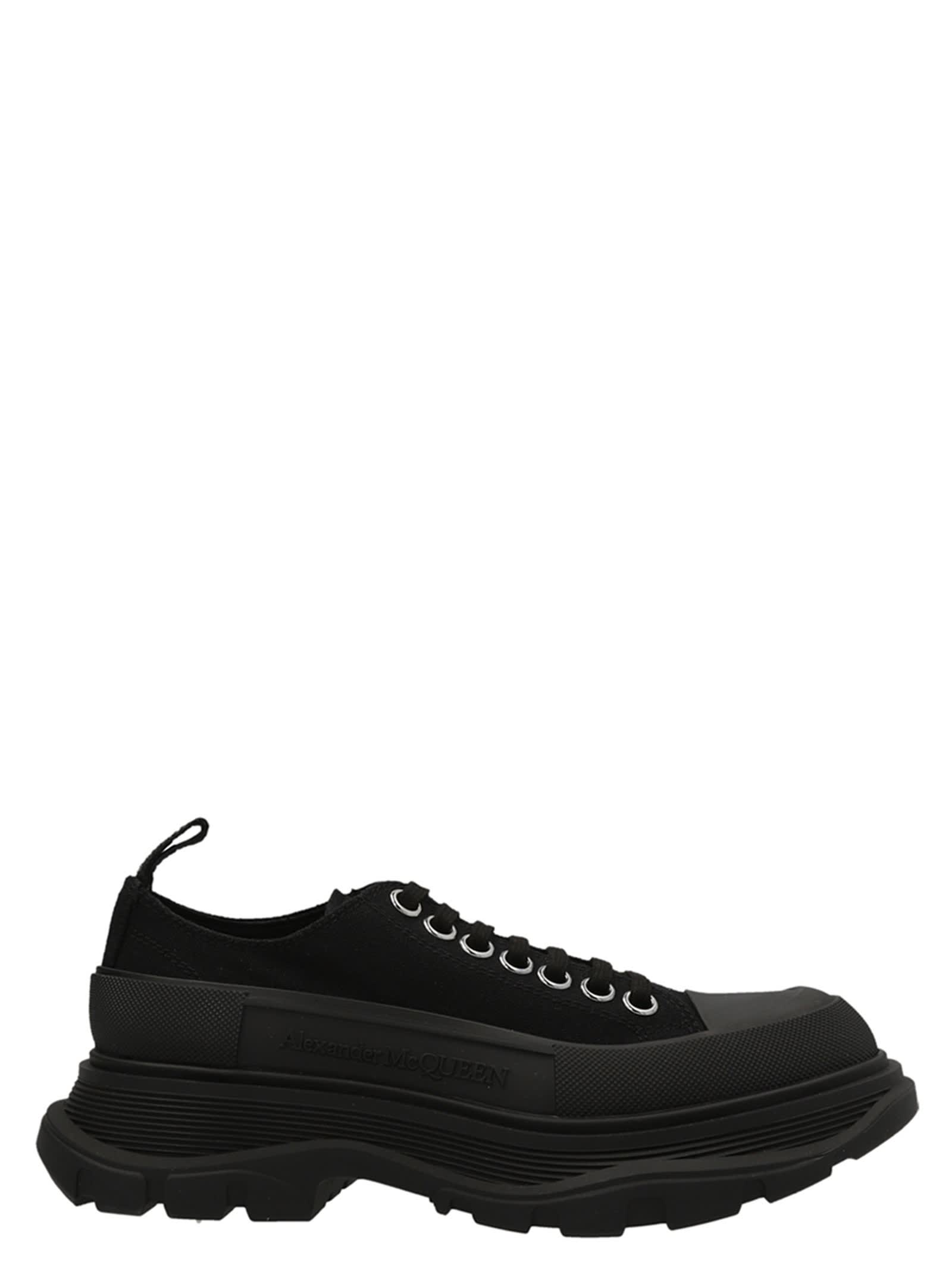 Shop Alexander Mcqueen Tread Slick Sneakers In Black