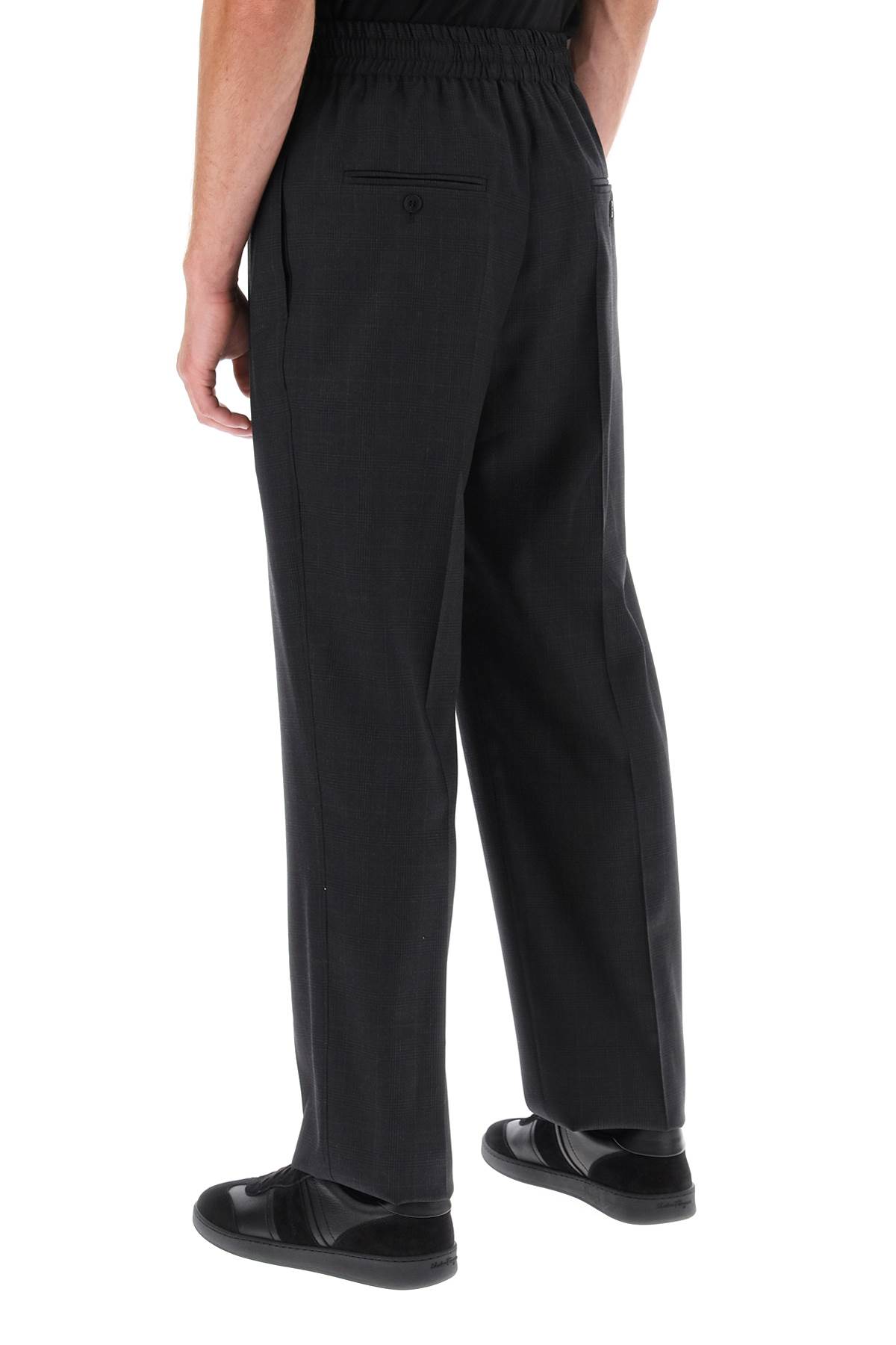 Shop Isabel Marant Nahili Pants In Glen Plaid In Anthracite (grey)