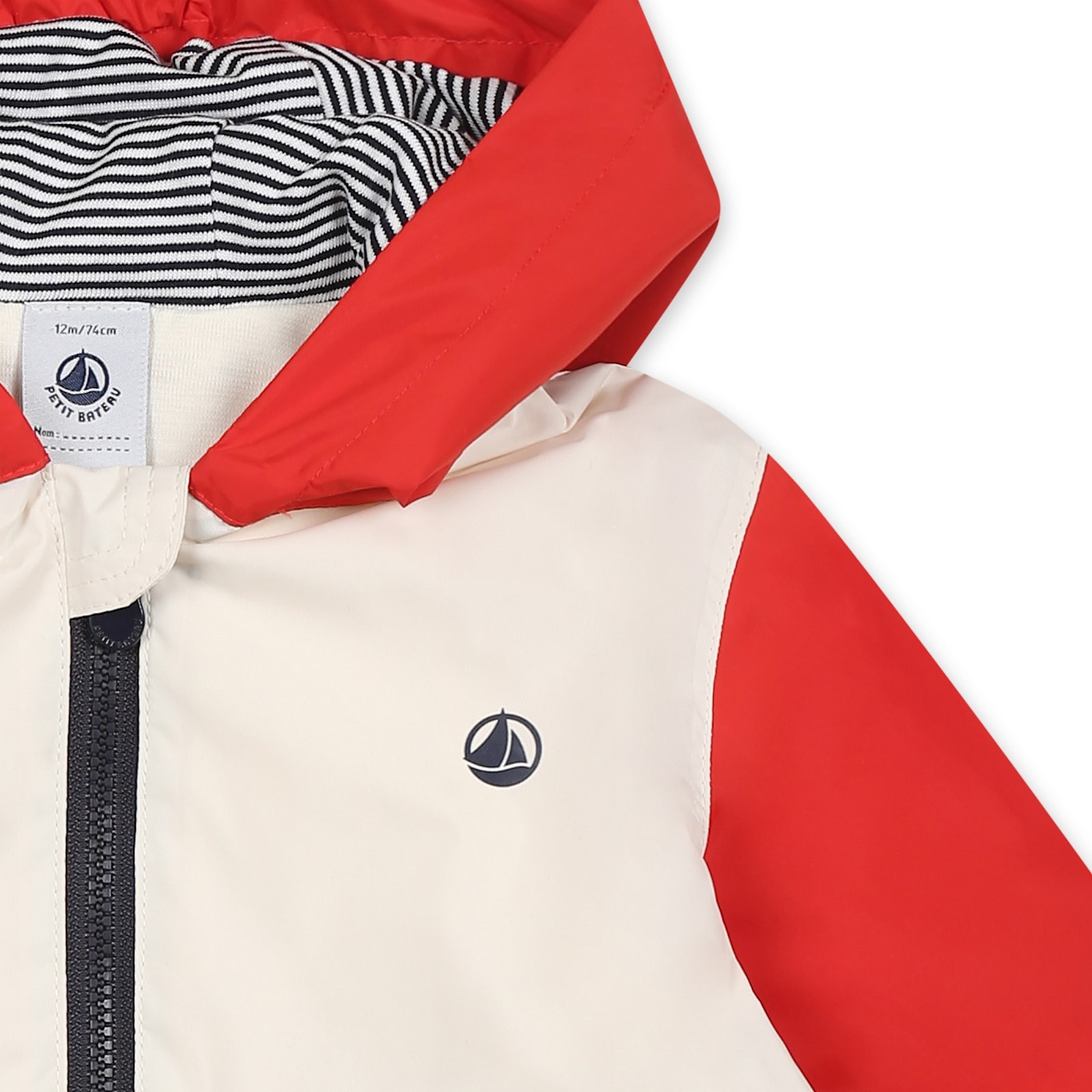 Petit Bateau Color Block Windbreaker In Multicolor