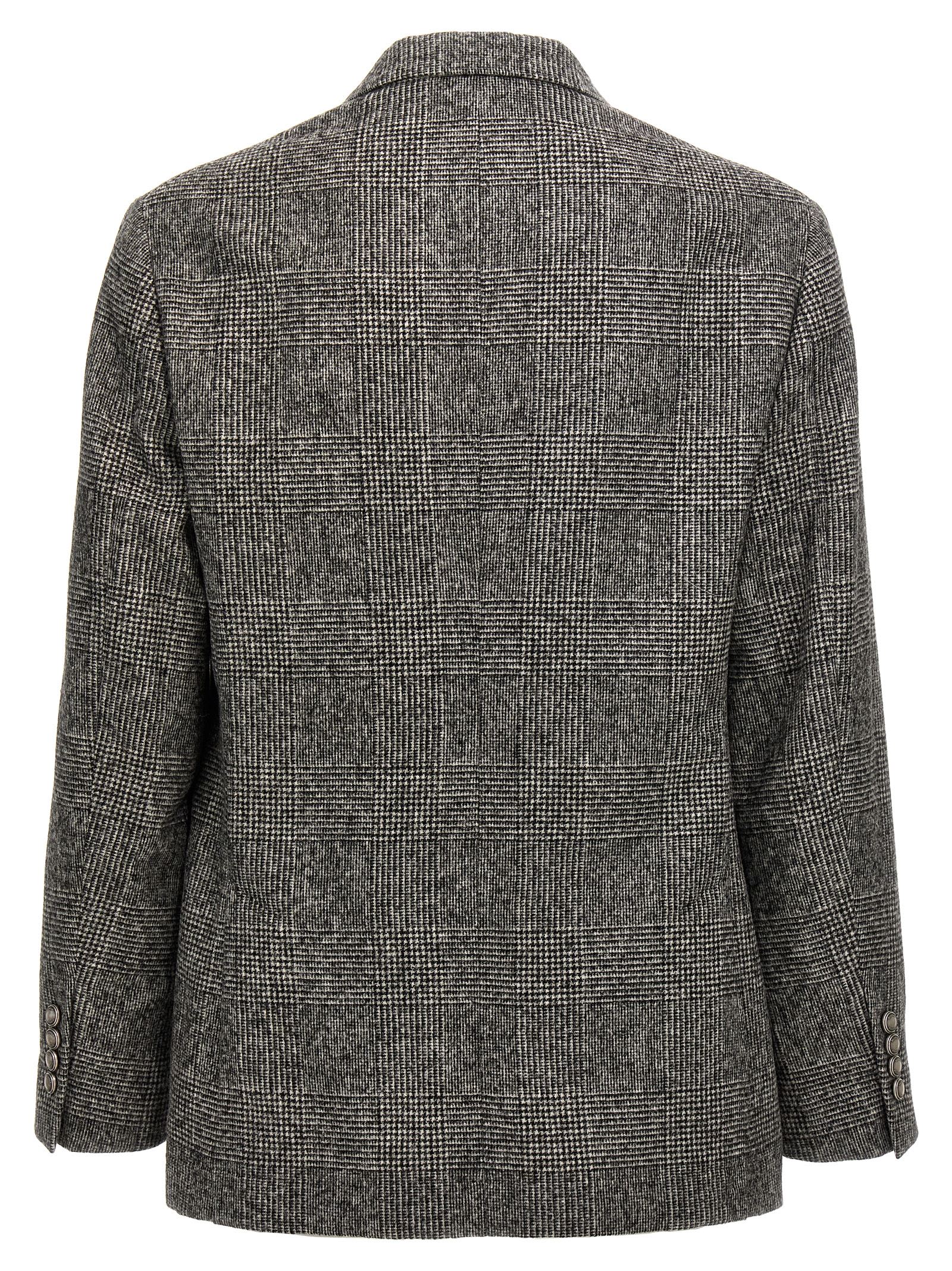 BRUNELLO CUCINELLI CHECK SINGLE-BREASTED BLAZER