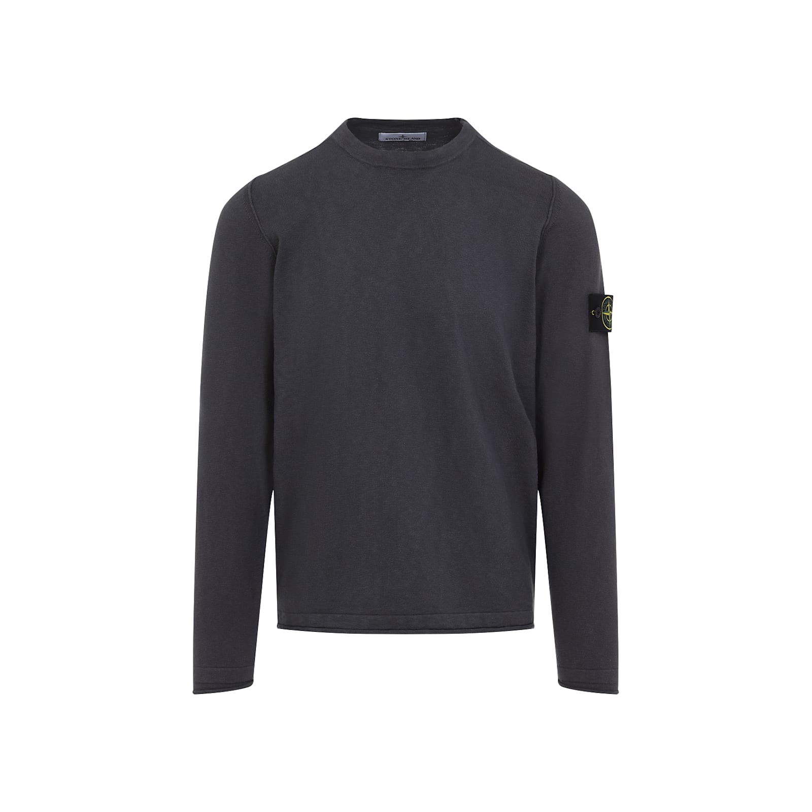 Shop Stone Island Crew Neck Pullover In Charcoal