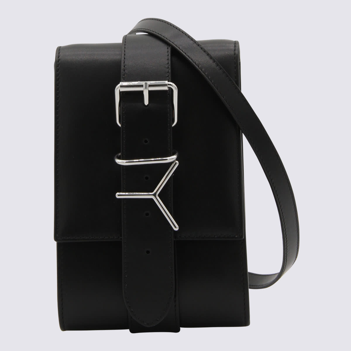 Y/project Black Leather Y Belt Pochette