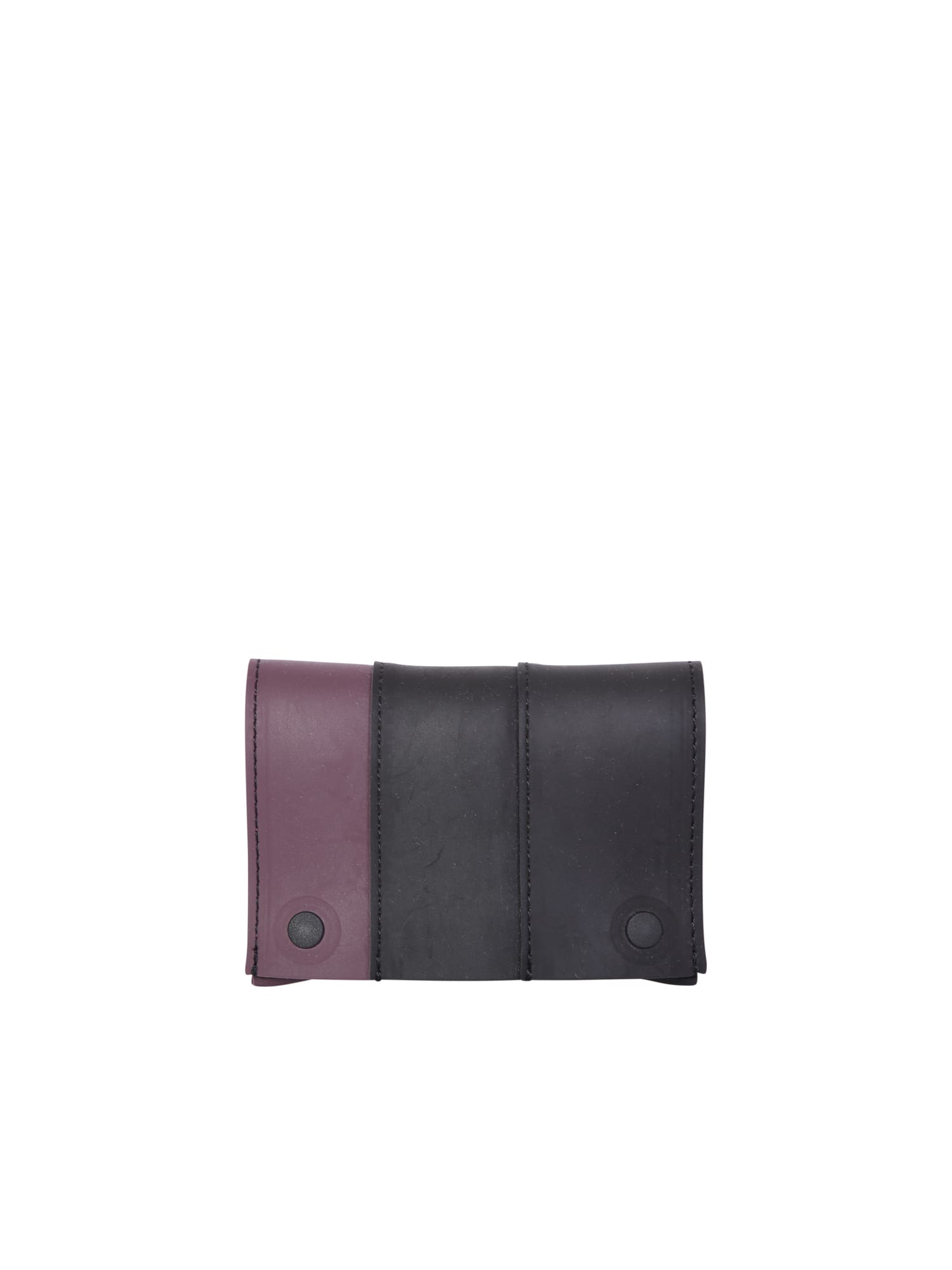 Sunnei Panel Design Card Holder In Burgundy