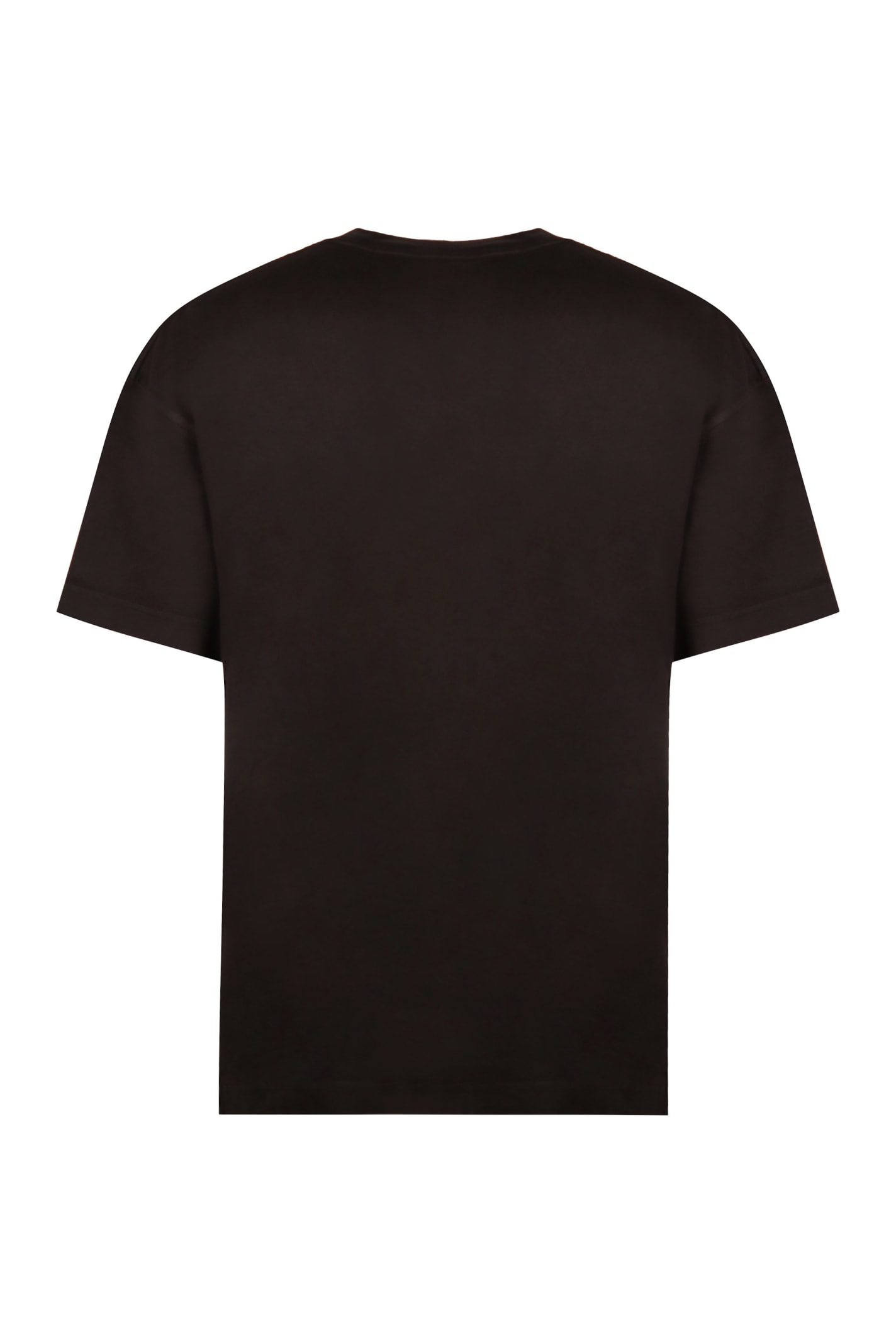 Shop Palm Angels Logo Cotton T-shirt In Black