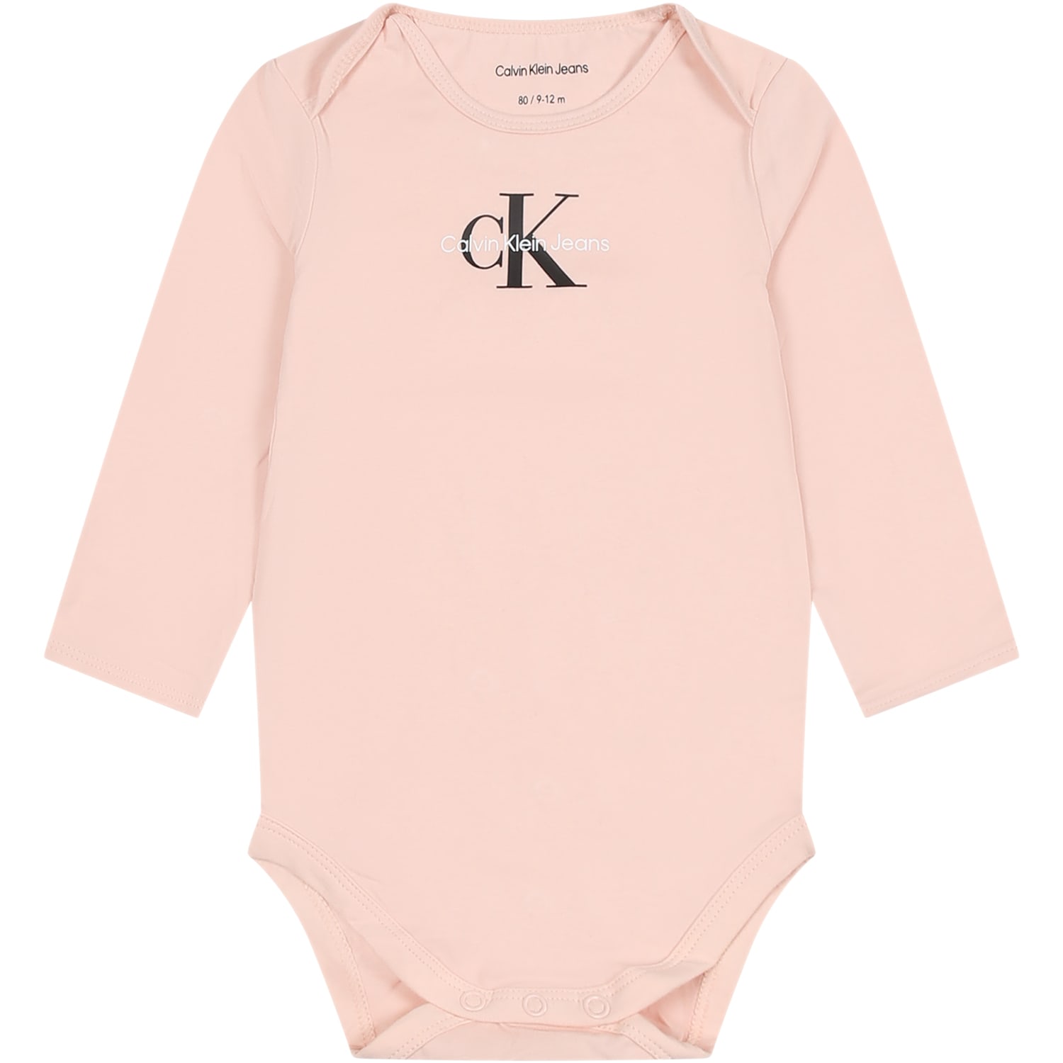 CALVIN KLEIN PINK BODY FOR BABY GIRL WITH LOGO
