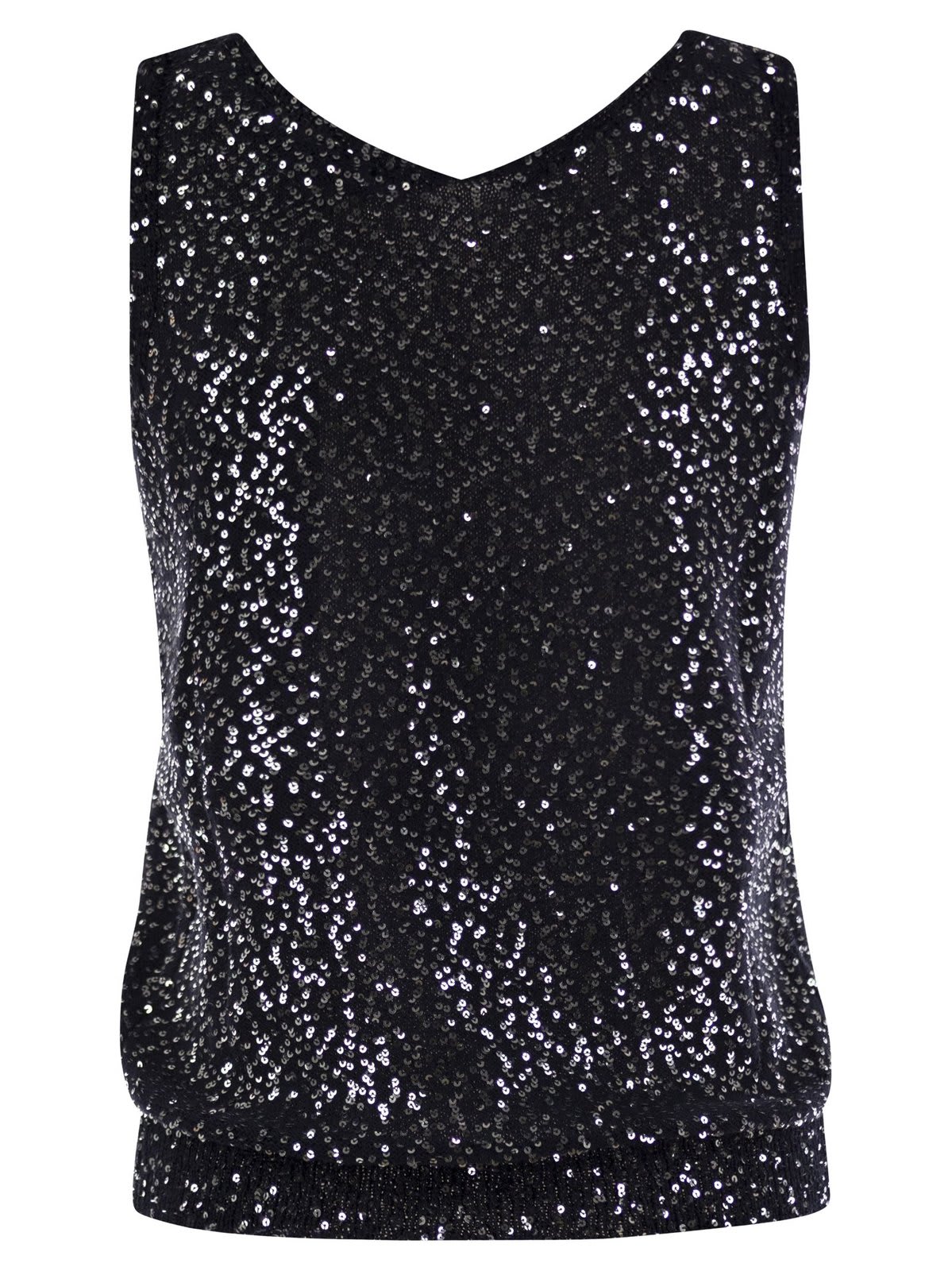 Shop Weekend Max Mara Sequin Embellished V-neck Top In Blu