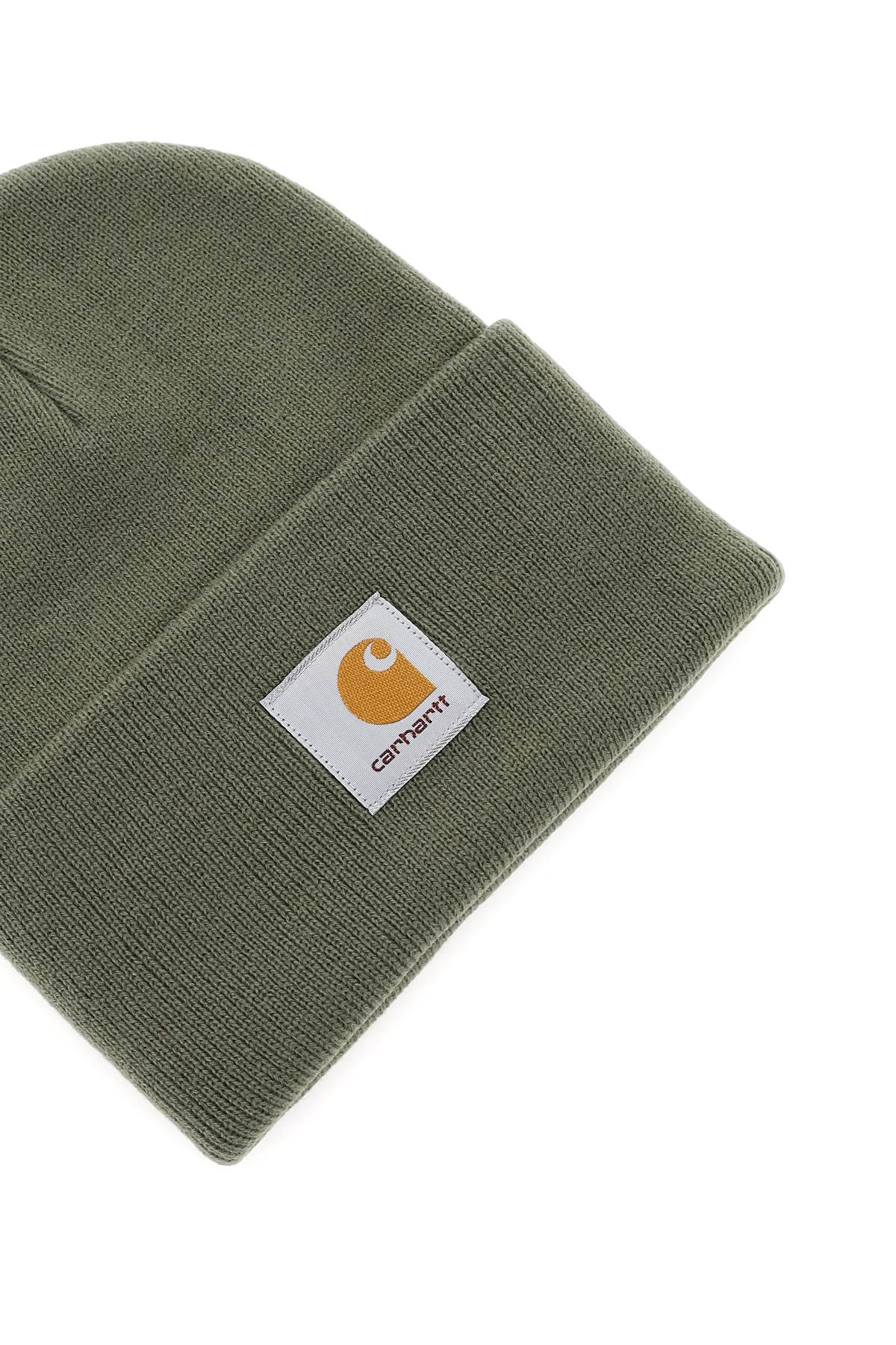 Shop Carhartt Beanie Hat With Logo Patch In Salvia (green)