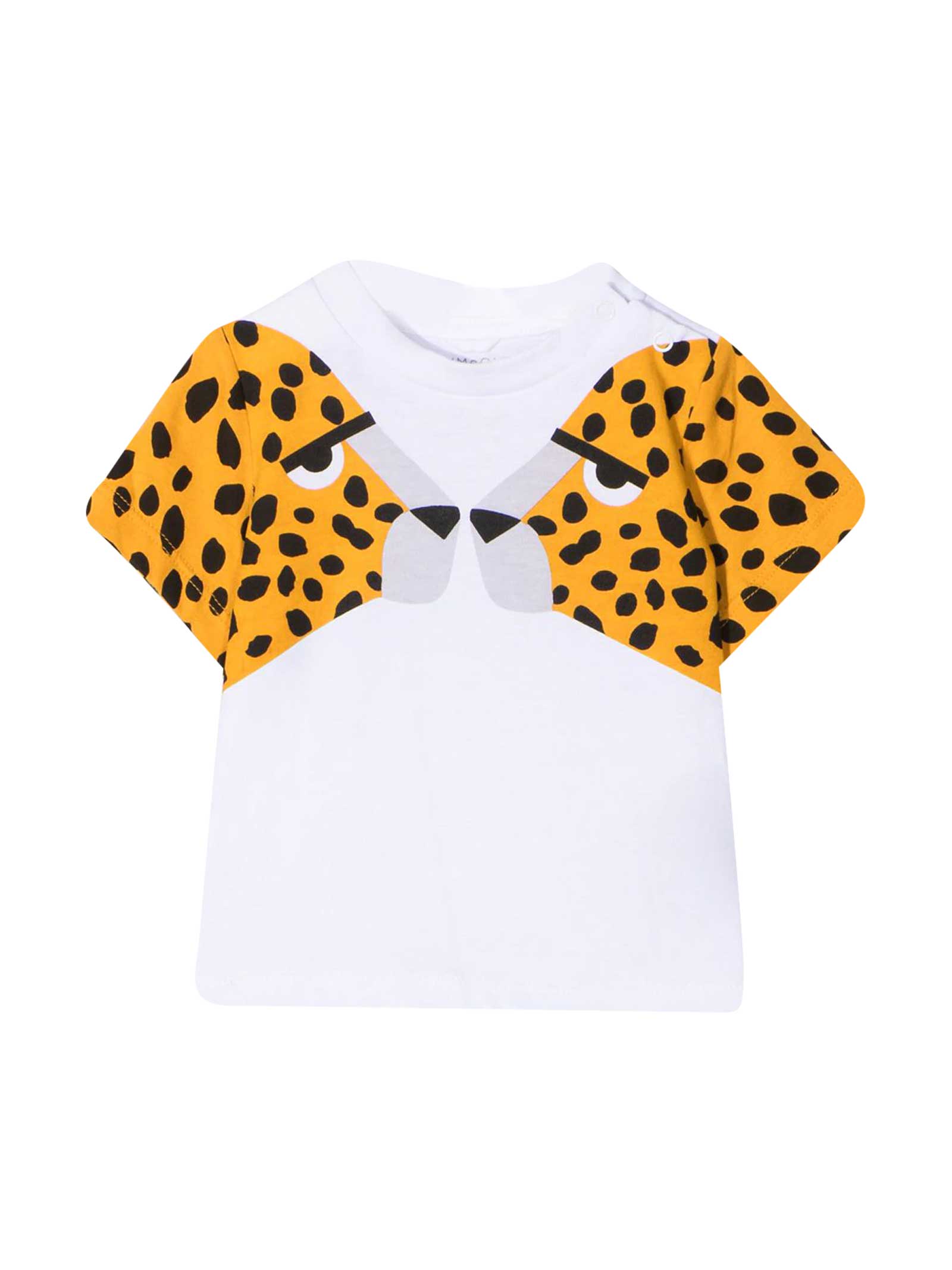 Stella McCartney Kids White T-shirt With Animalier Print