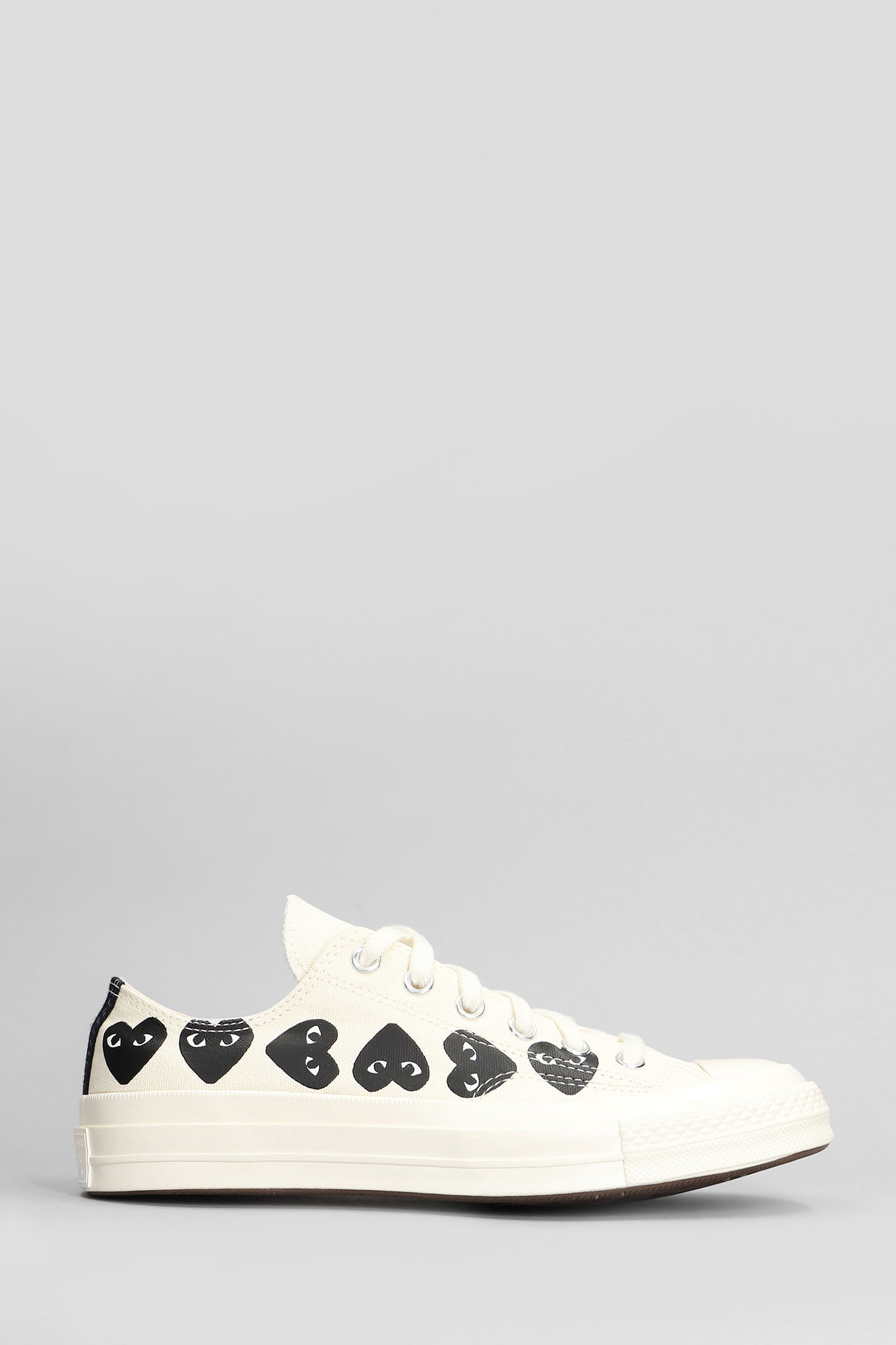 Comme Des Garçons Play Chuck 70 Cdg Low Sneakers In Beige Cotton In Nude