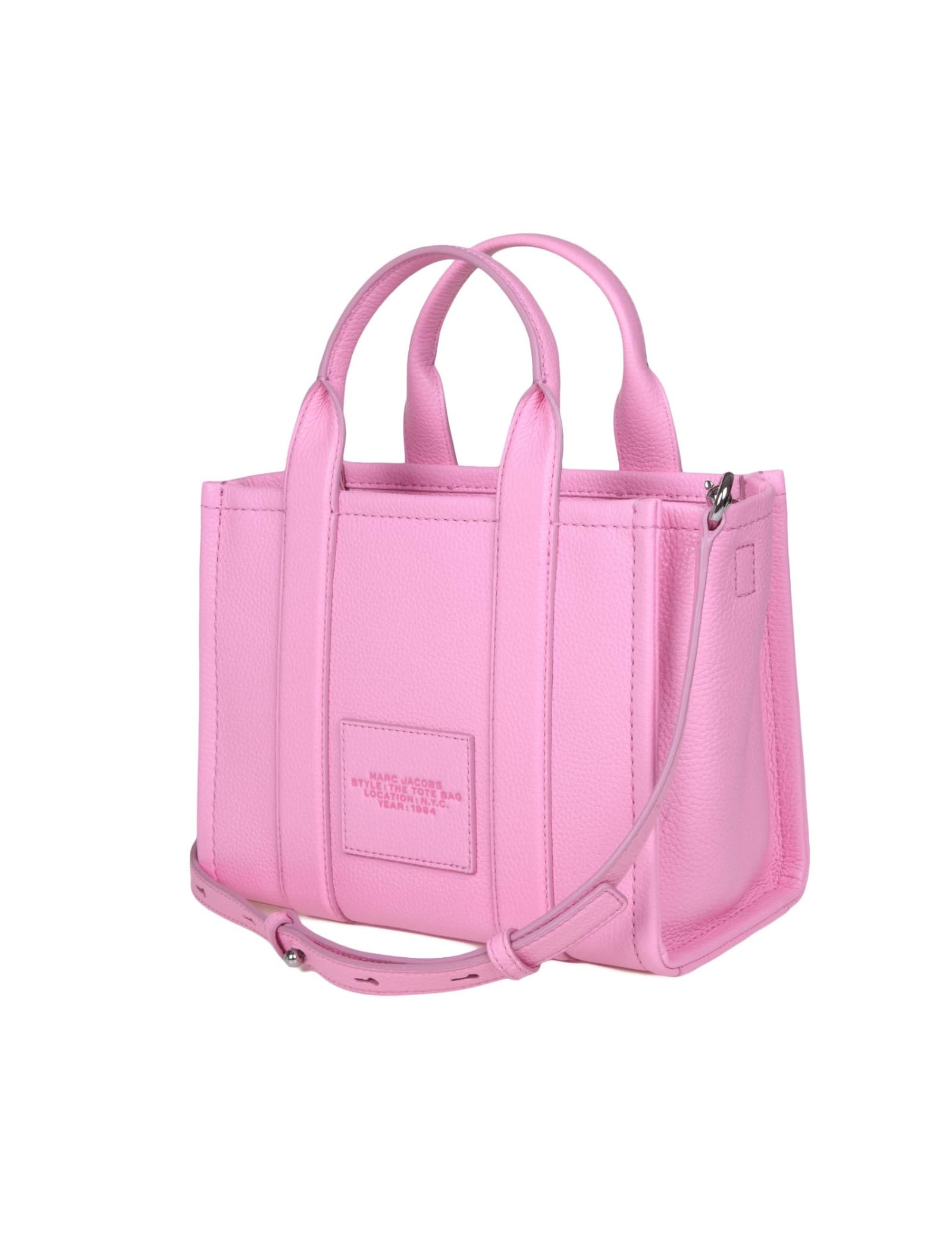 Shop Marc Jacobs The Small Leather Tote In Rosa