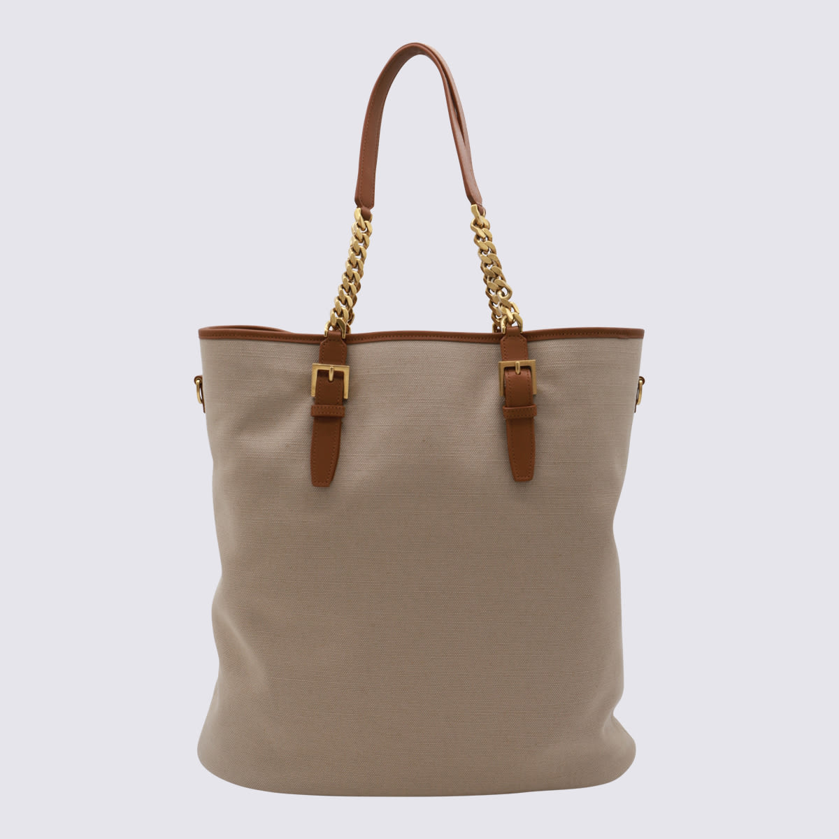 Saint Laurent Beige Cotton In Desert Dust/brick