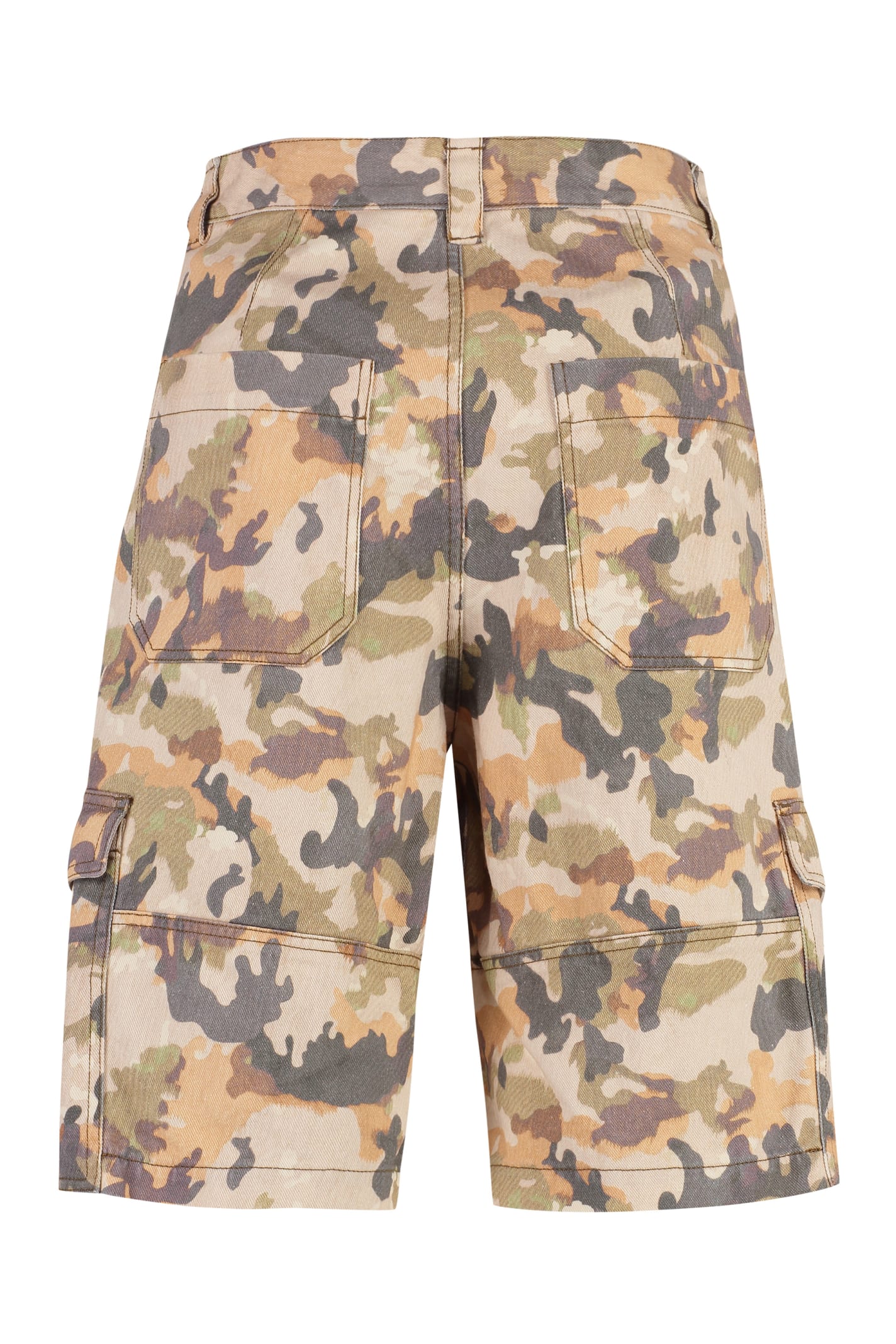 Shop Isabel Marant Enory Cotton Cargo-shorts In Multicolor