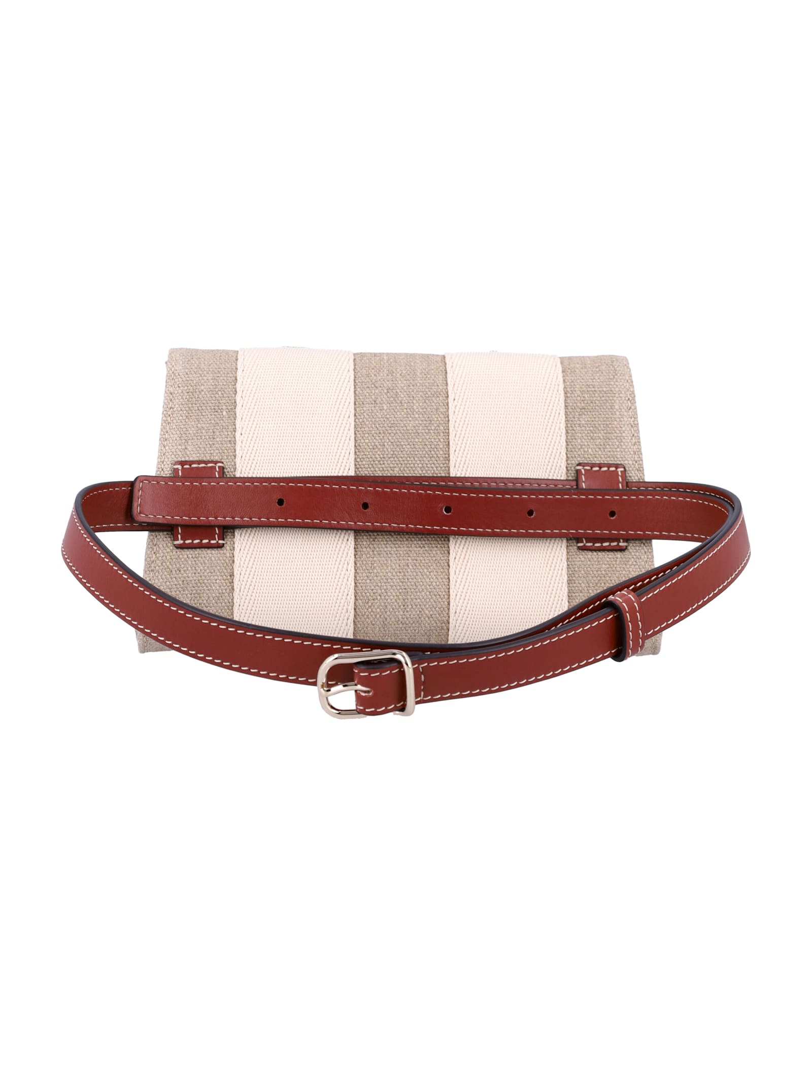 Shop Chloé Woody Belt Bag In White/brown