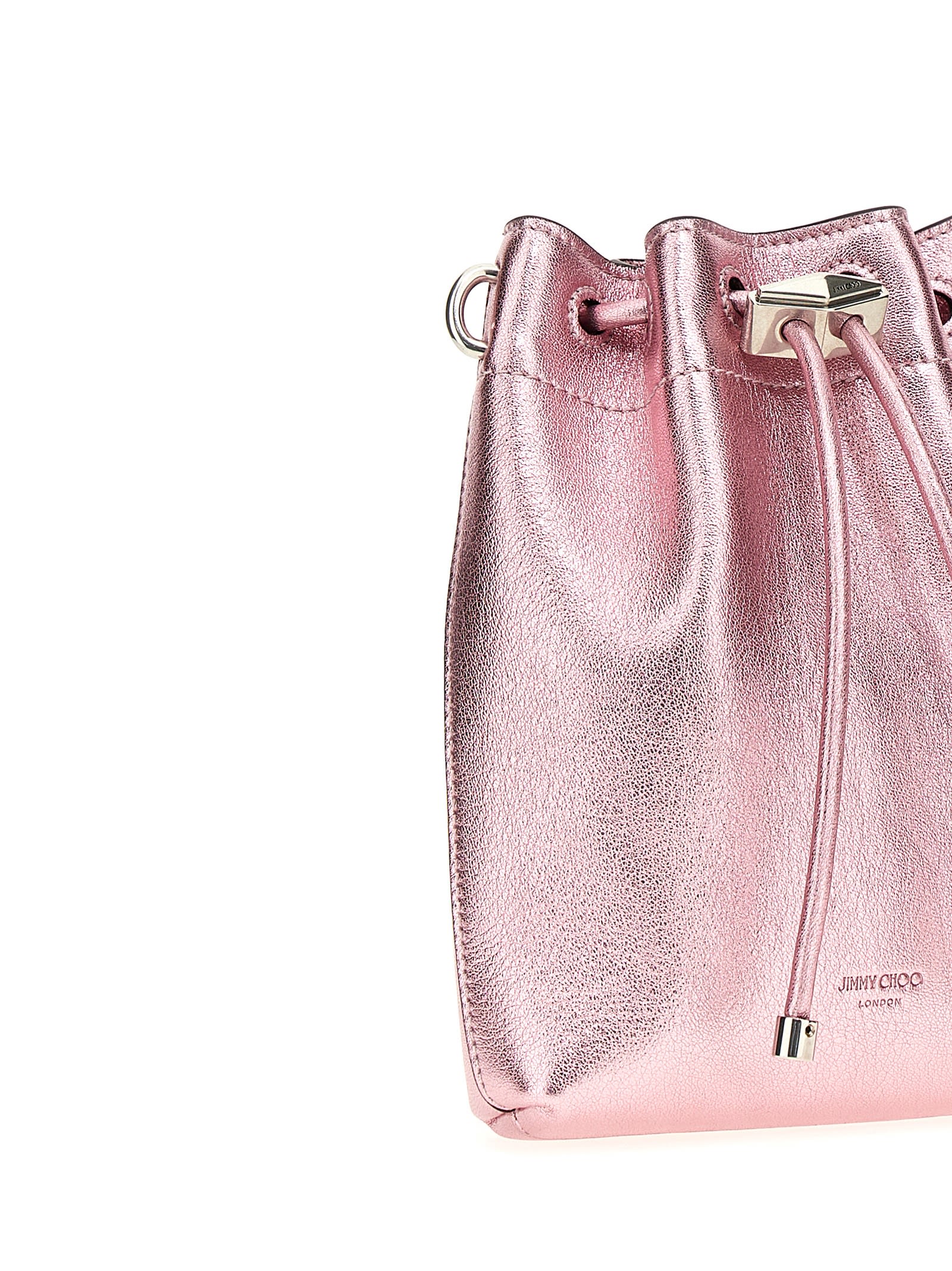 Shop Jimmy Choo Bon Bon Bucket Bag In Pink