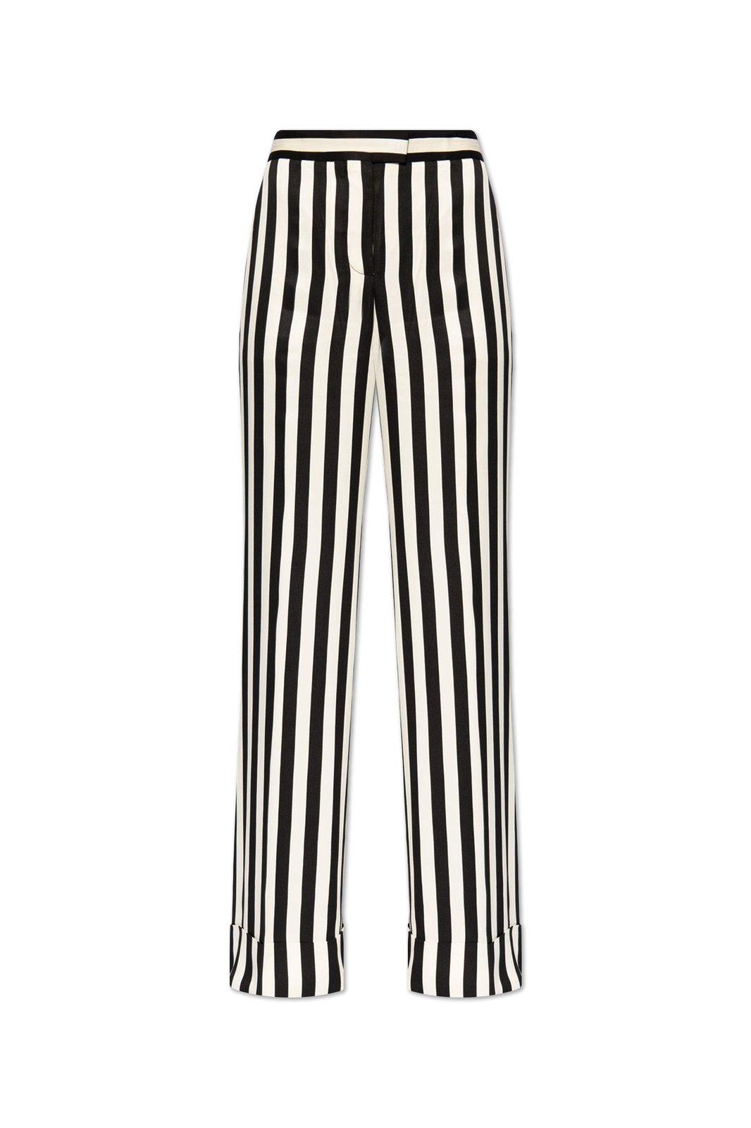 Striped Wide-leg Trousers