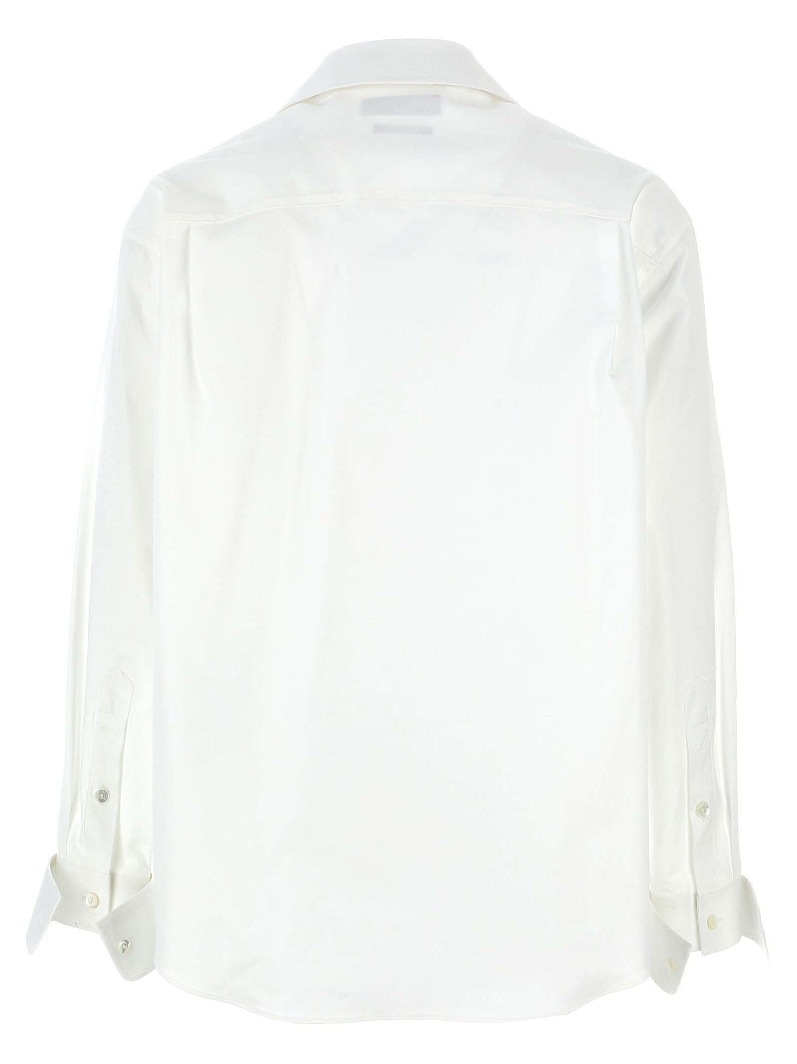 Shop Gucci Double Collar Shirt In White