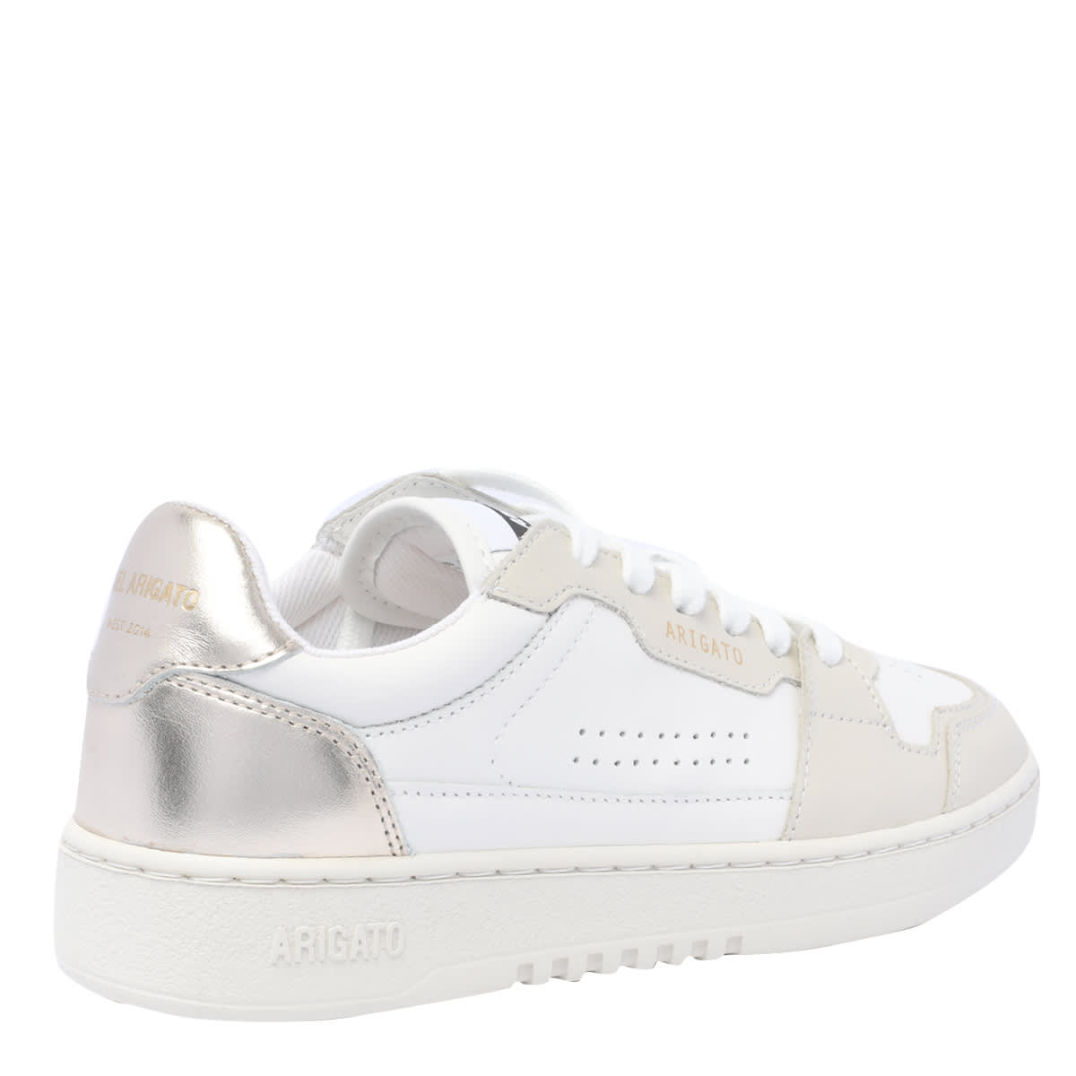 Shop Axel Arigato Dice Lo Sneakers In White / Gold