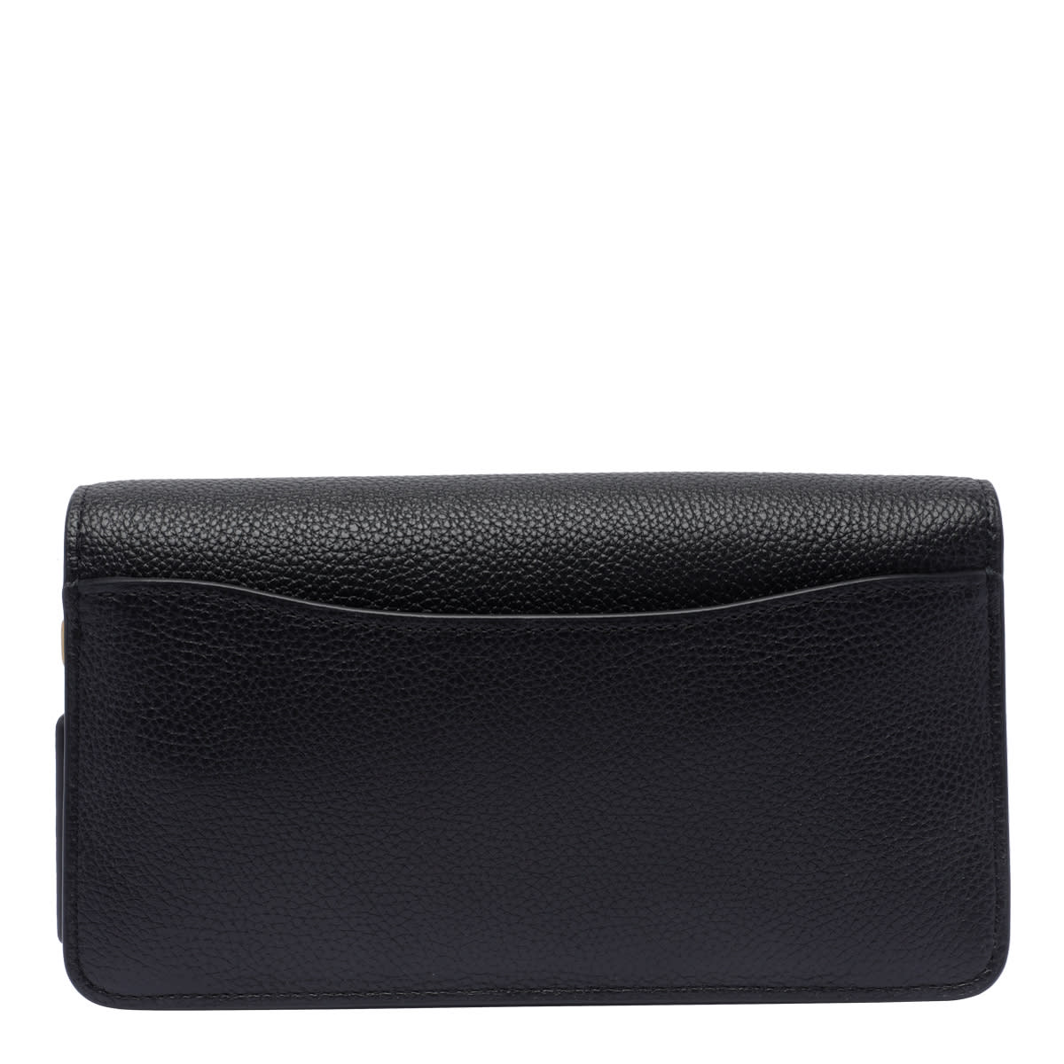 Coach Chain Strap Textured Shoulder Bag In Black