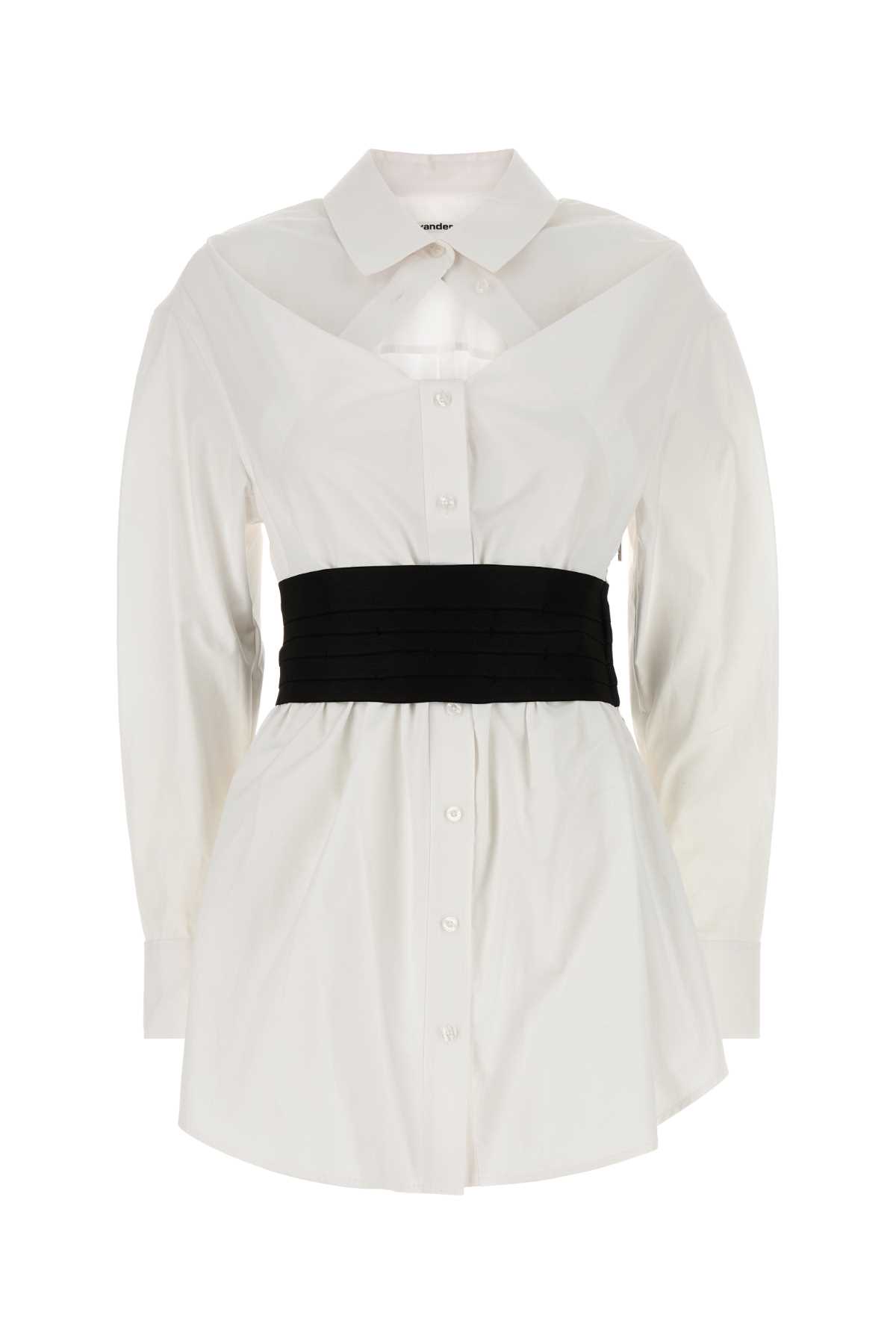 Alexander Wang Deconstructed Mini Dress In White