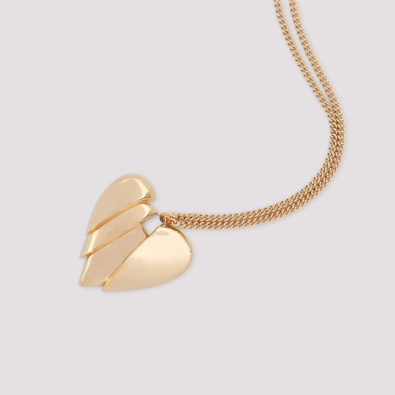 Shop Amina Muaddi Heartbreaker Necklace In Gold