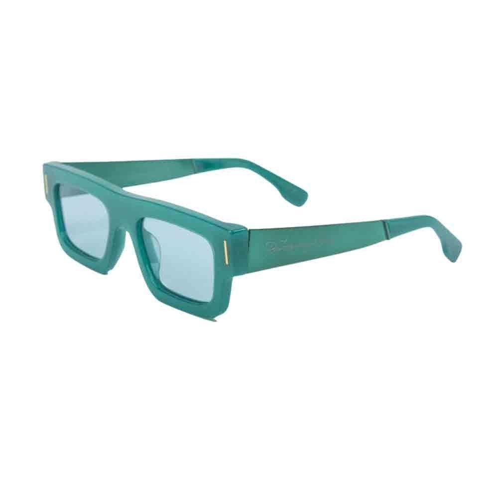 Shop Retrosuperfuture Rectangle Framed Sunglasses In Green