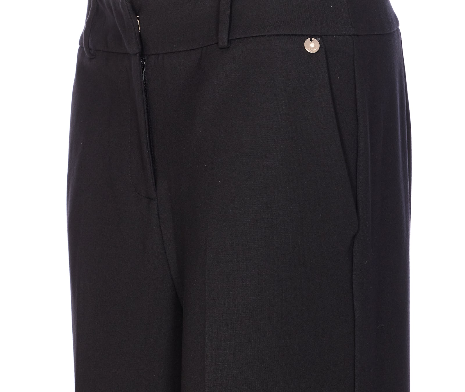 Liu •jo Button-cuffed Tailored Trousers In Black