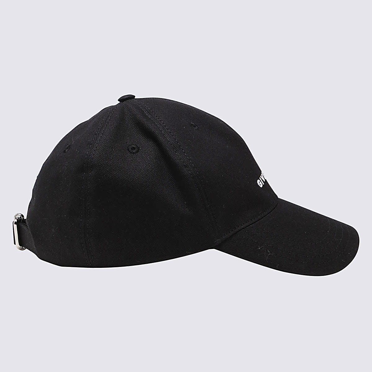 Shop Givenchy Black Cotton Logo Baseball Cap