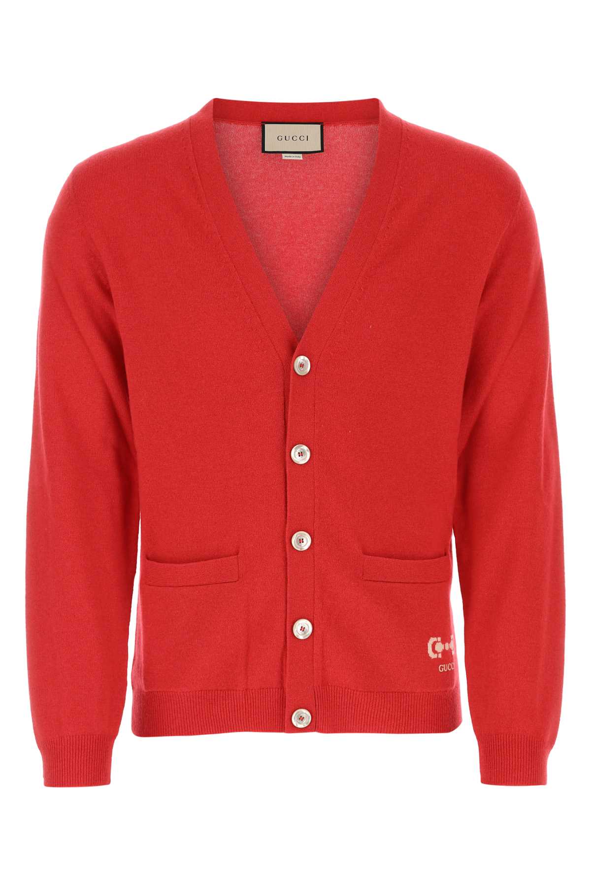 Red Cashmere Cardigan