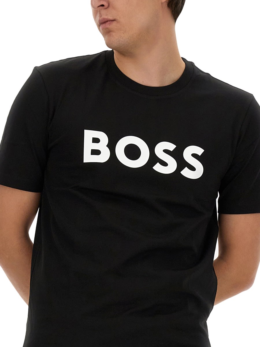 【送料&関税込】Hugo Boss Tiburt 354 Hugo Boss Tiburt 354 Logo Print T-shirt | italist