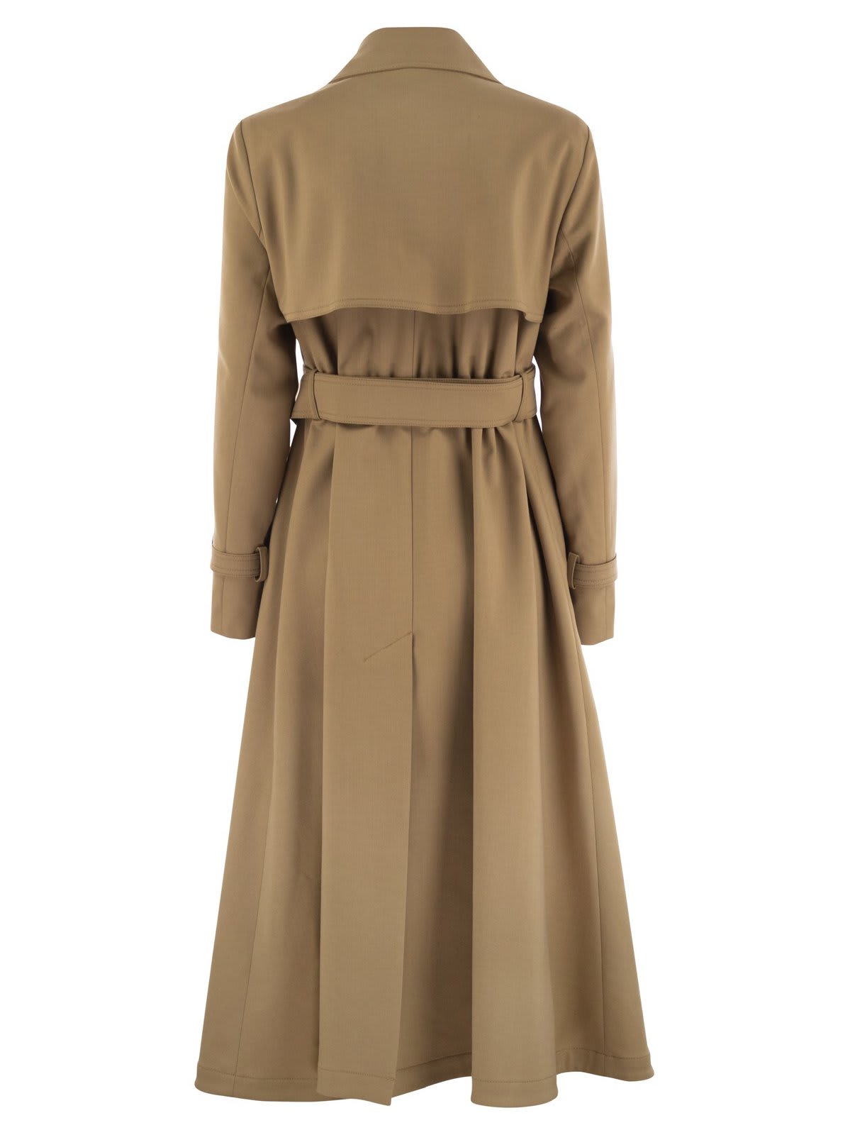 Shop Weekend Max Mara Double-breasted Belted Coat In Cammello