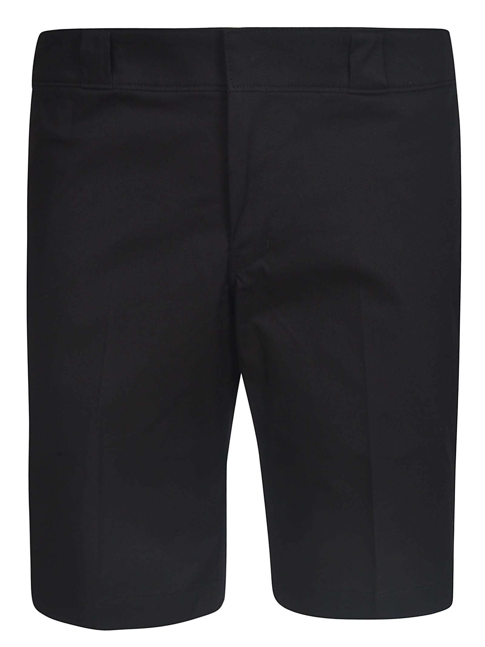 Shop Prada Gabardine Stretch Shorts In Black