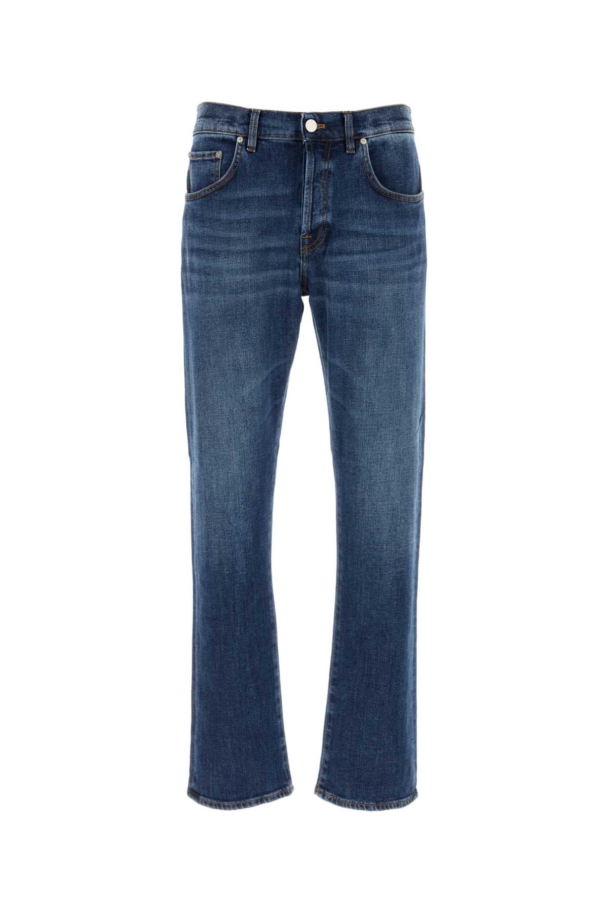 Pt Torino Stretch Denim Swing Jeans In Blue